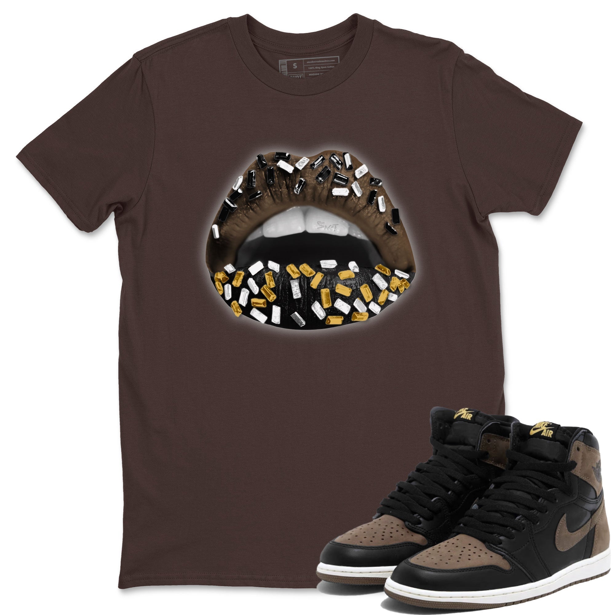 Lips Jewel snkmatch Tee - Air Jordan 1 Palomino