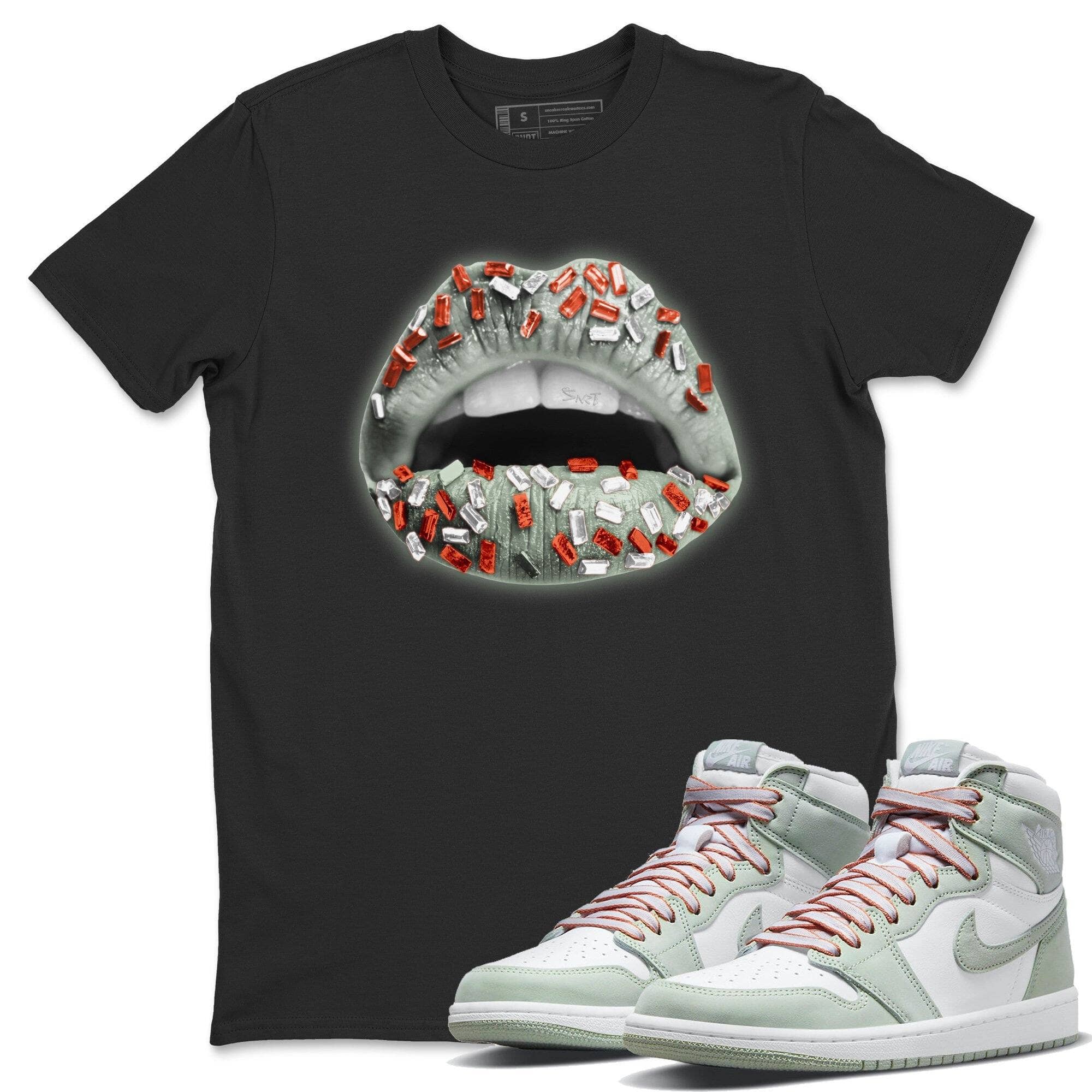 Lips Jewel Unisex Tops - Air Jordan 1 Seafoam