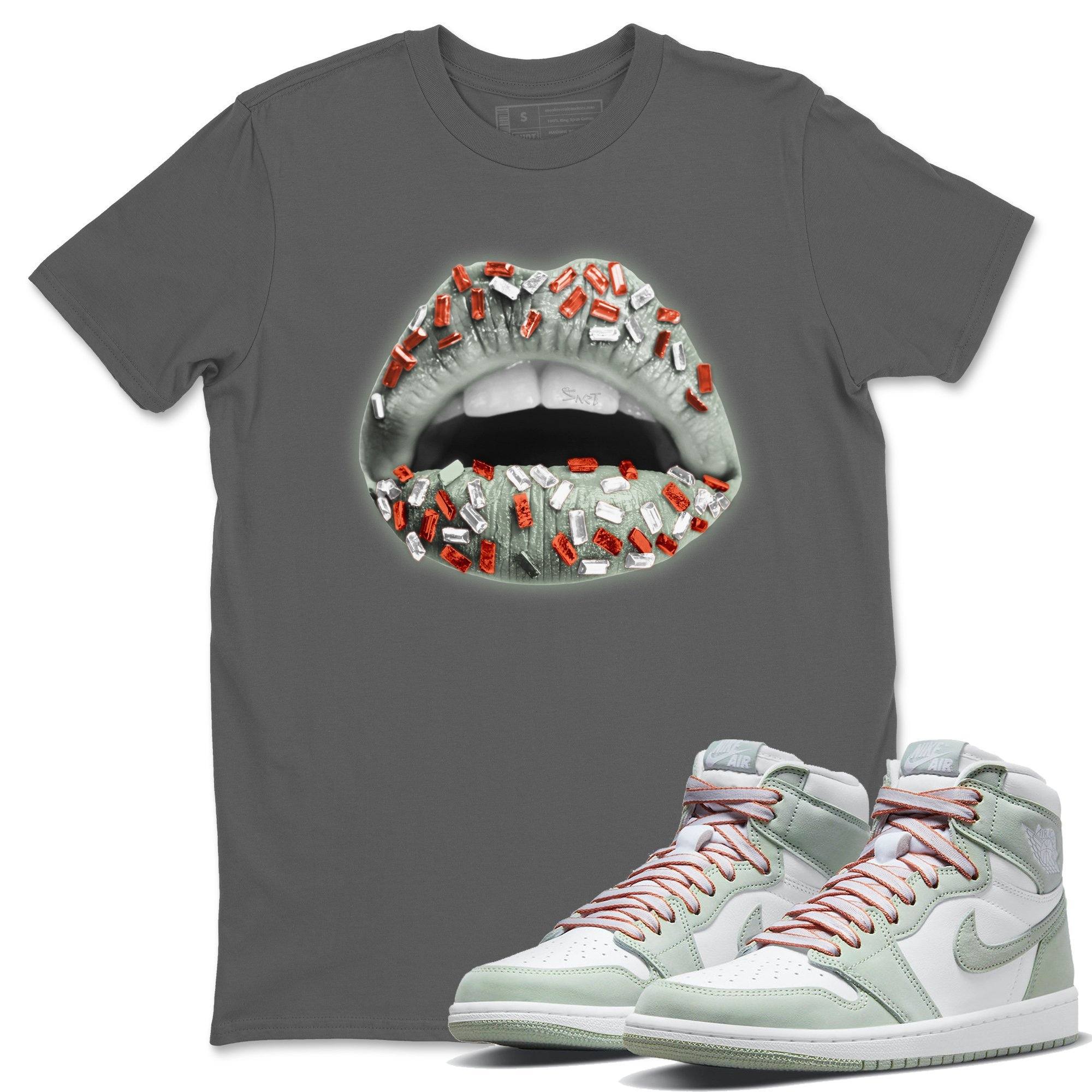 Lips Jewel Unisex Tops - Air Jordan 1 Seafoam