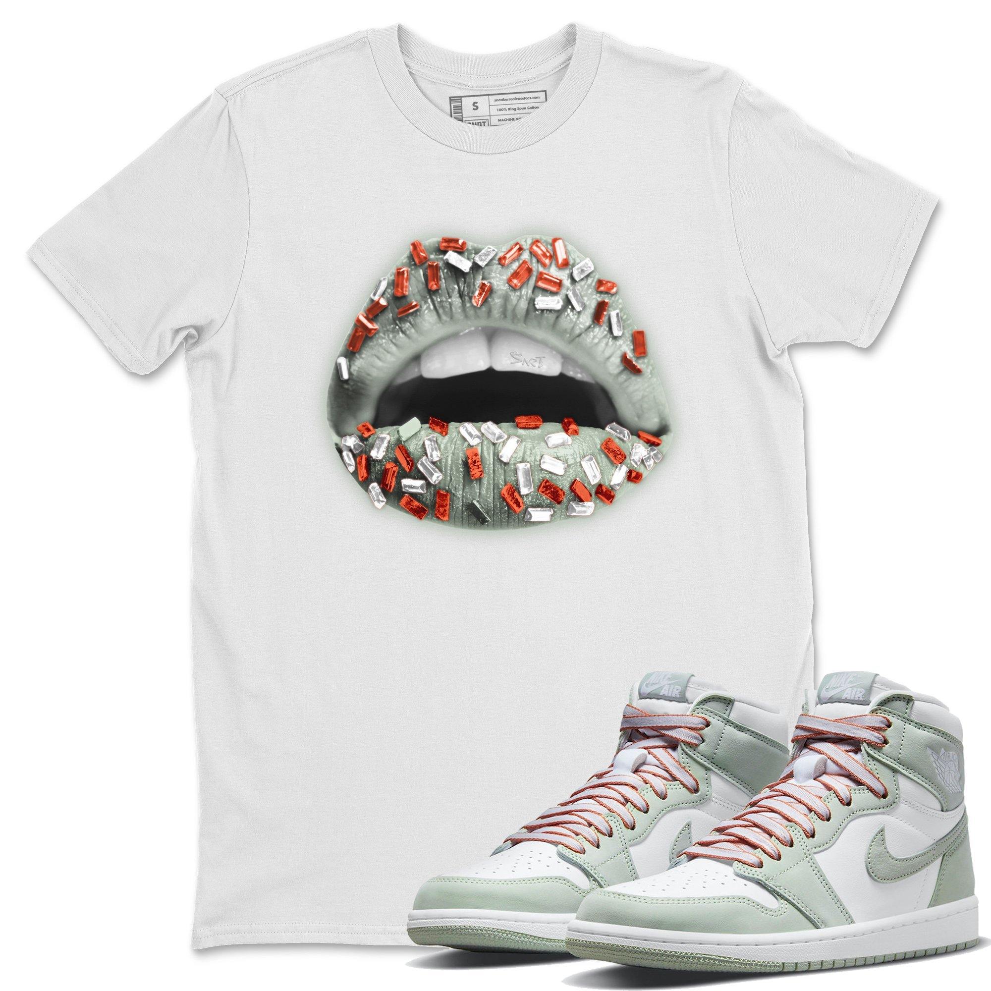 Lips Jewel Unisex Tops - Air Jordan 1 Seafoam