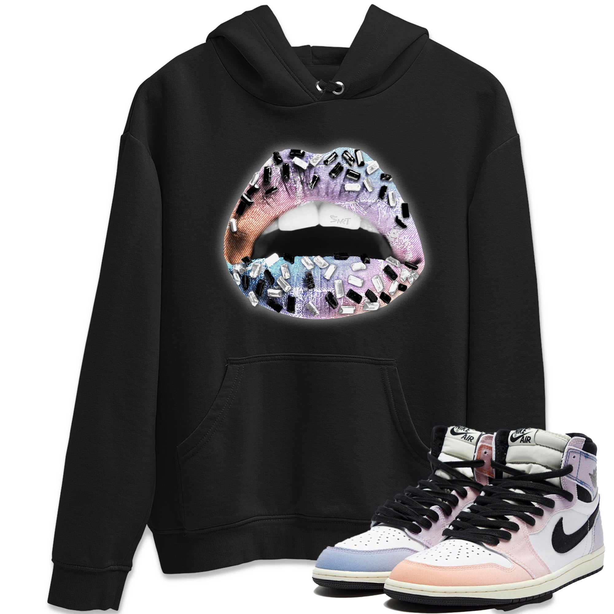 Lips Jewel Unisex Tops - Air Jordan 1 Skyline