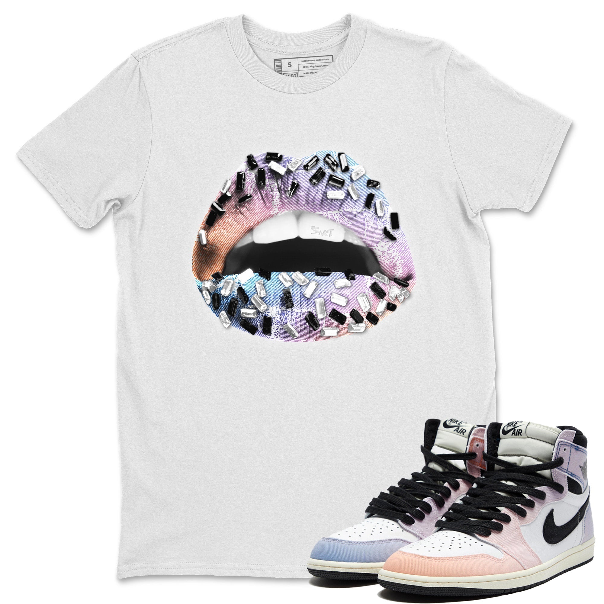Lips Jewel Unisex Tops - Air Jordan 1 Skyline