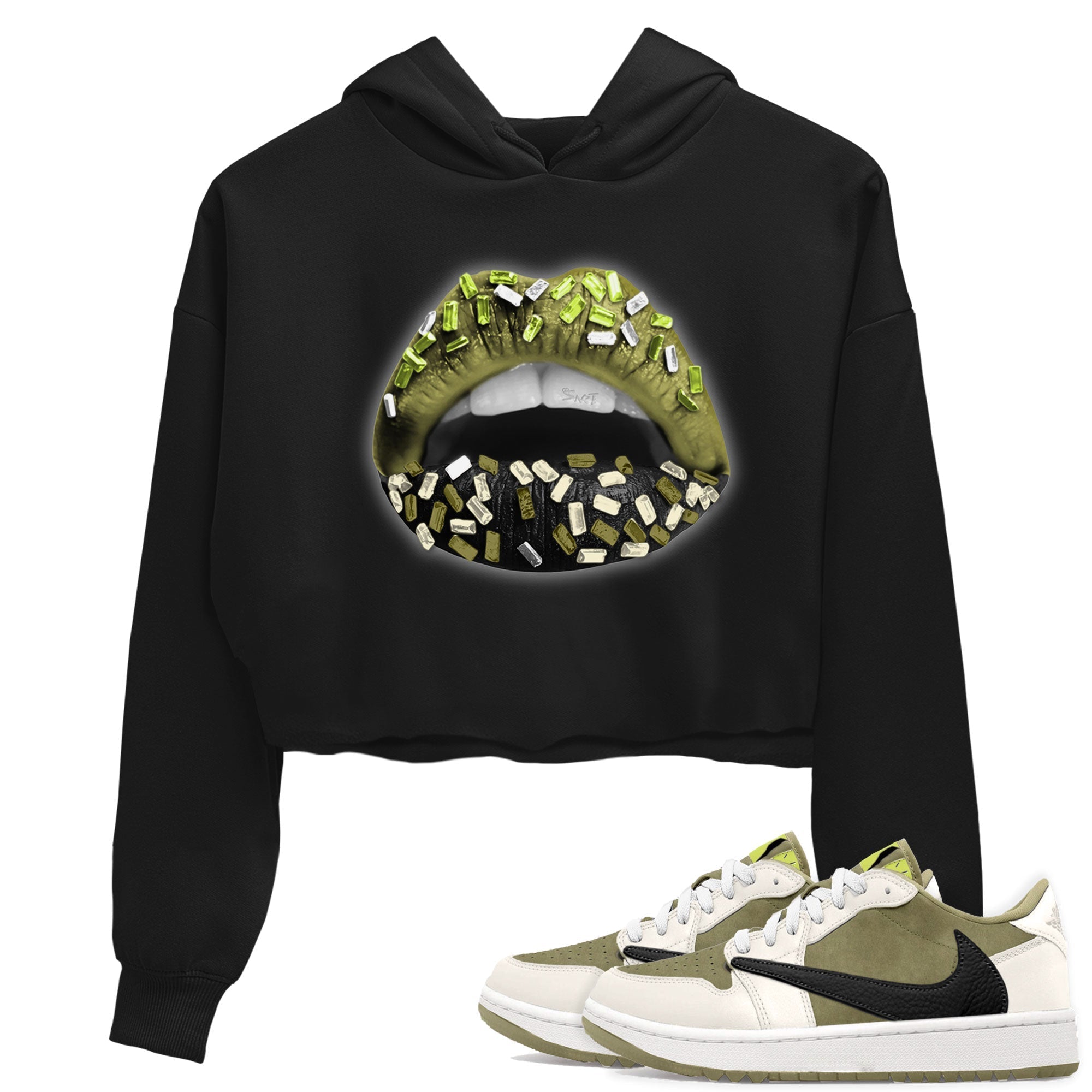 Lips Jewel snkmatch Women's Top - Air Jordan 1 Travis Scott Golf