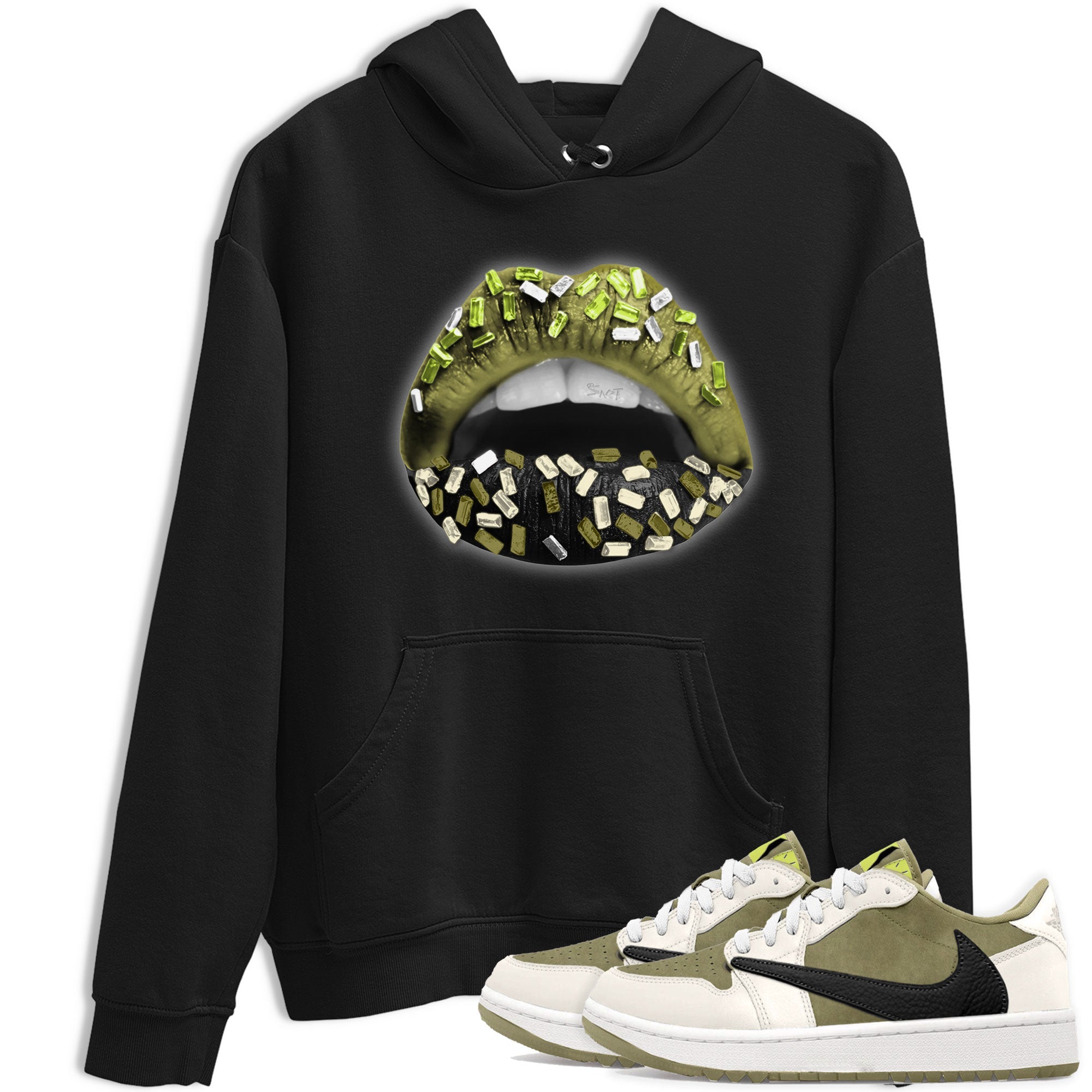 Lips Jewel snkmatch Tee - Air Jordan 1 Travis Scott Golf