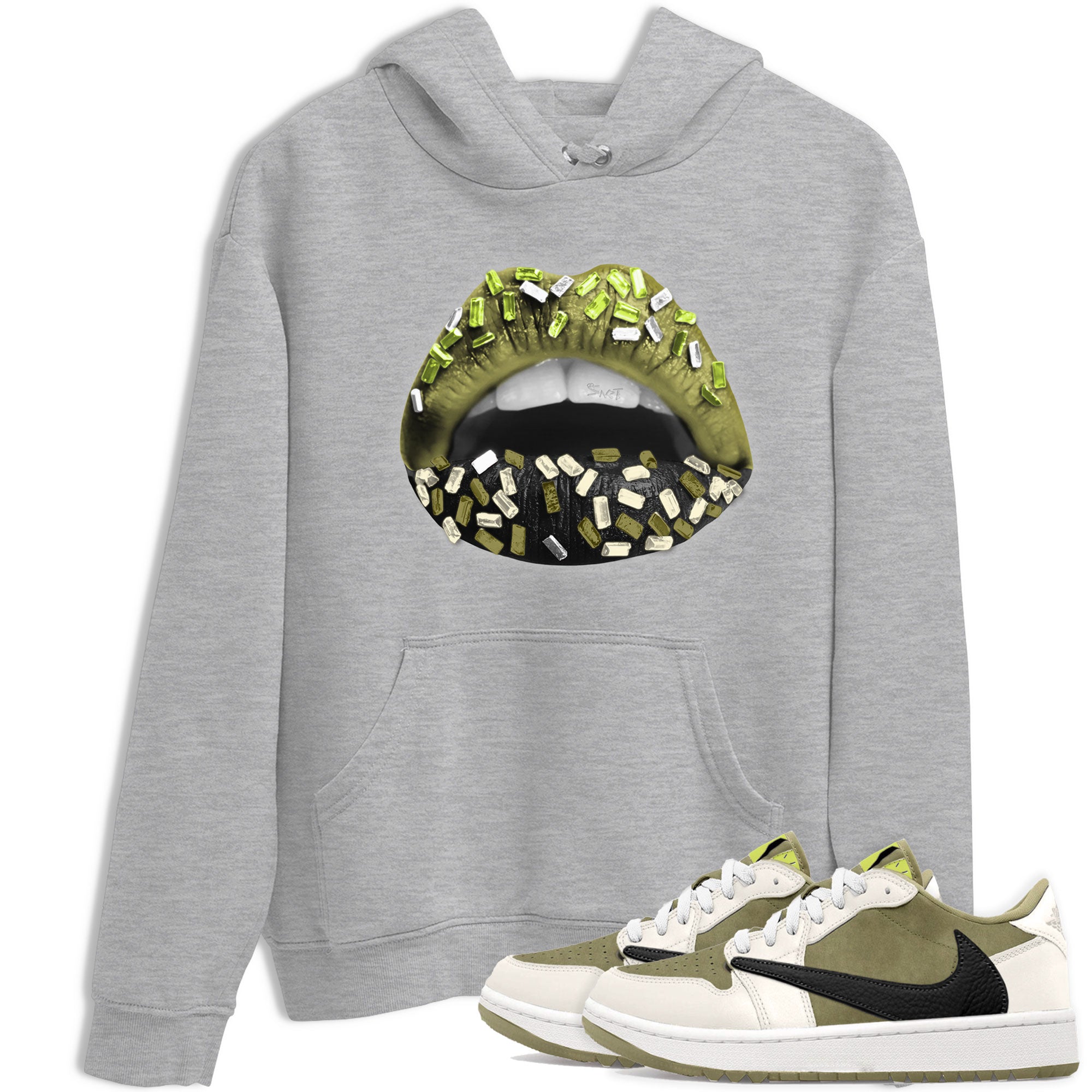 Lips Jewel snkmatch Tee - Air Jordan 1 Travis Scott Golf