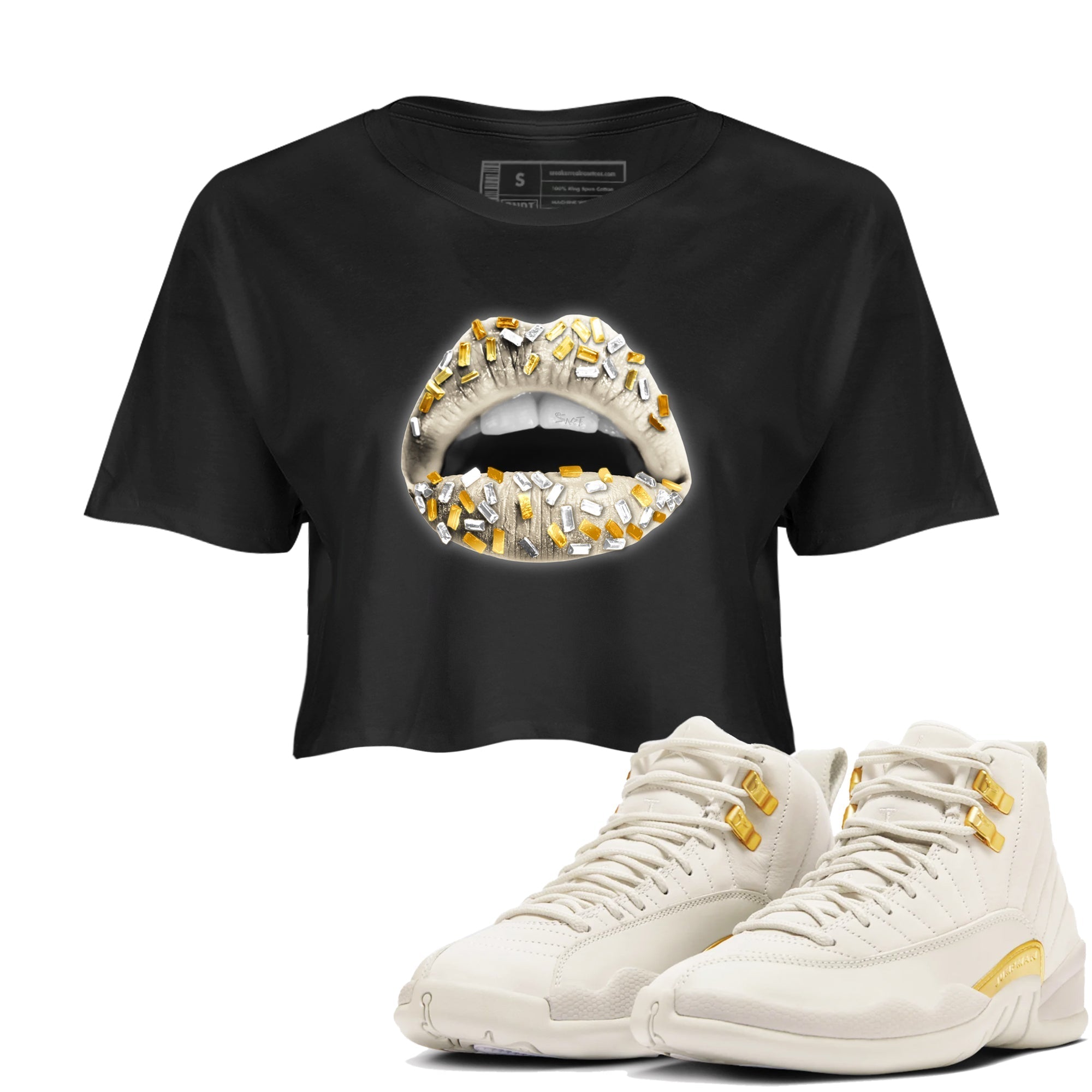 Lips Jewel snkmatch Women's Top - Air Jordan 12 Phantom