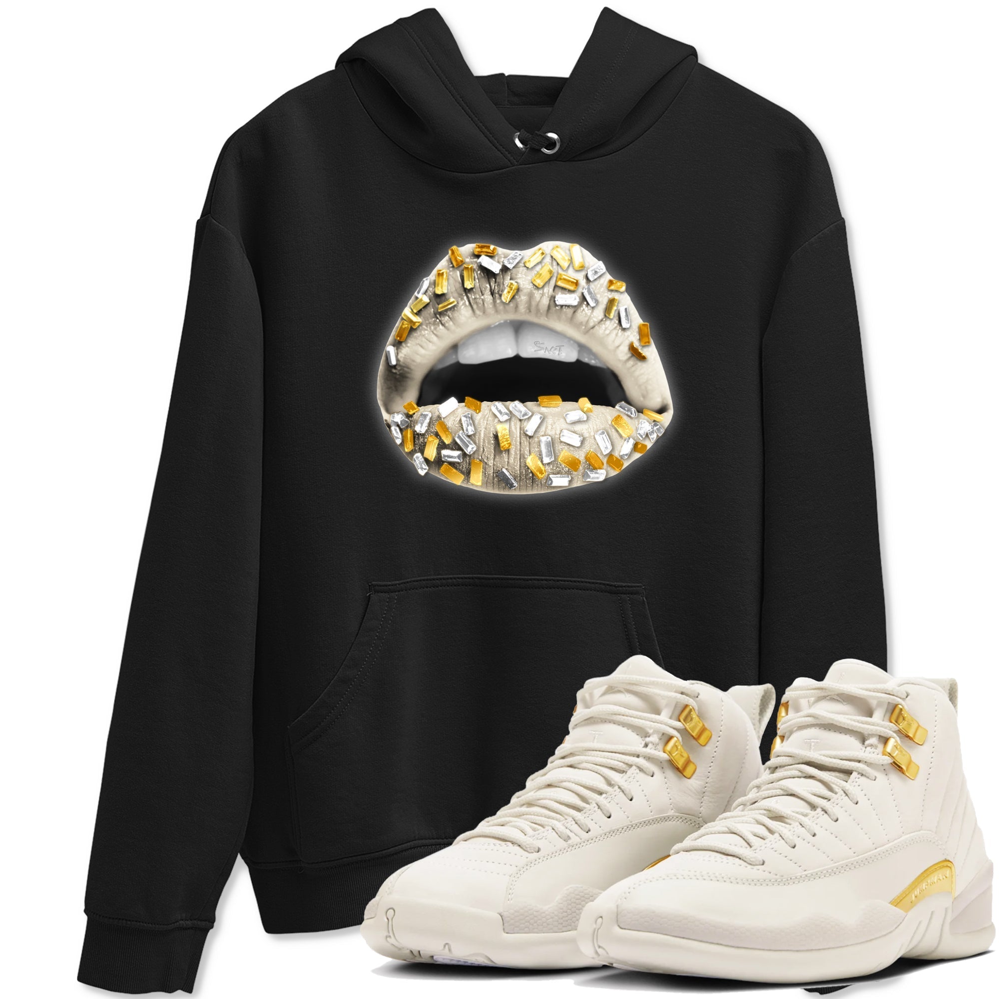 Lips Jewel snkmatch Tees - Air Jordan 12 Phantom