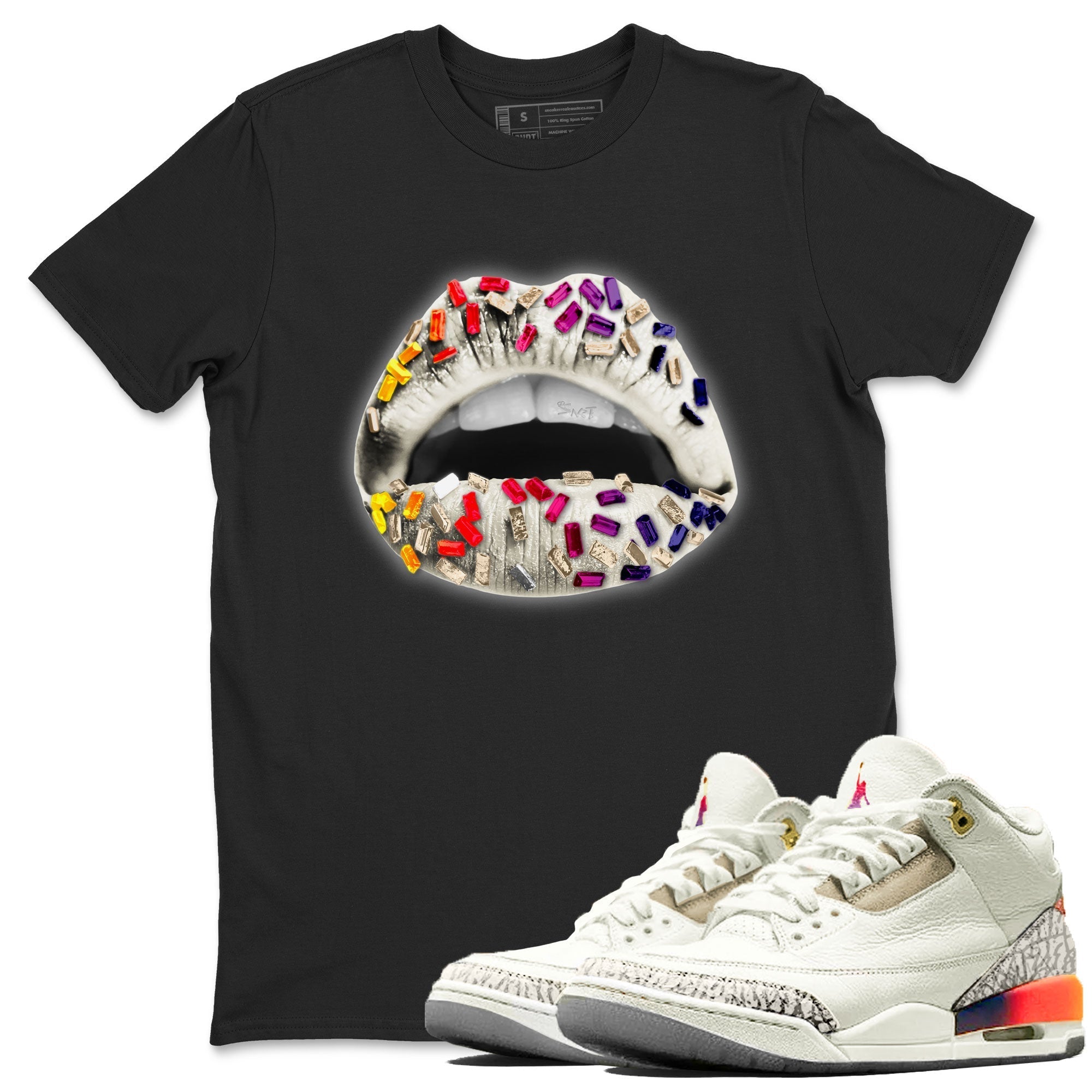 Lips Jewel snkmatch Tee - Air Jordan 3 J Balvin