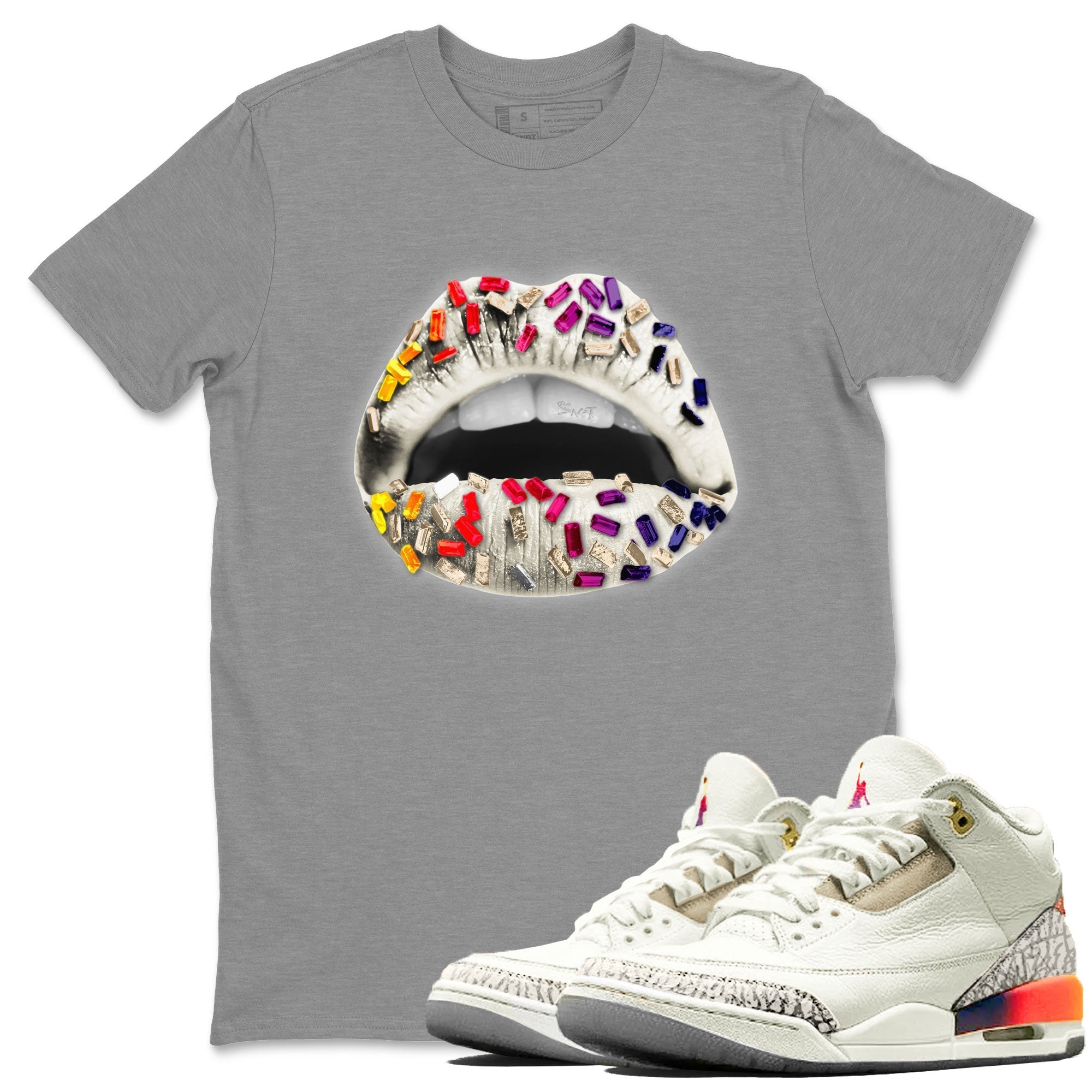 Lips Jewel snkmatch Tee - Air Jordan 3 J Balvin