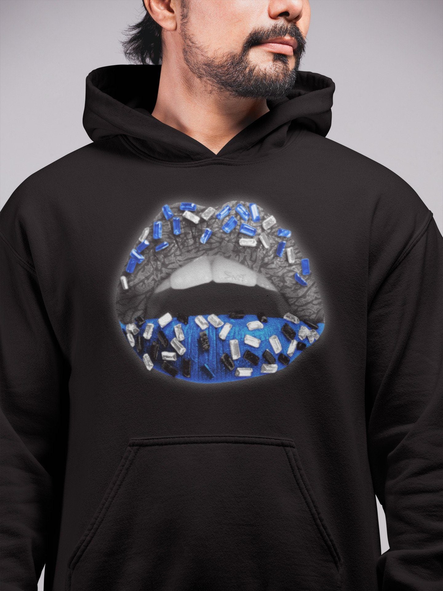 Lips Jewel Unisex Tops - Air Jordan 3 Racer Blue