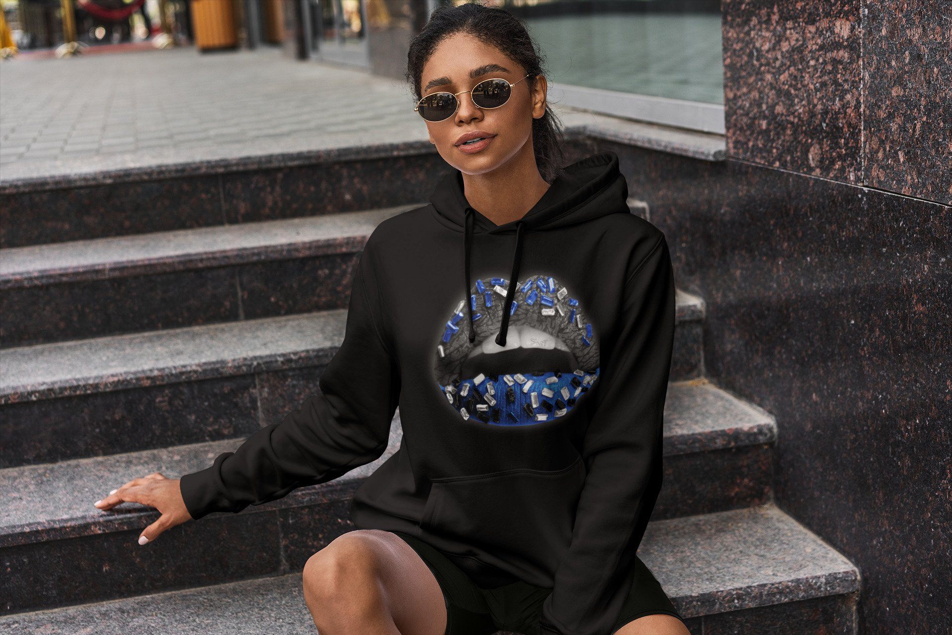 Lips Jewel Unisex Tops - Air Jordan 3 Racer Blue