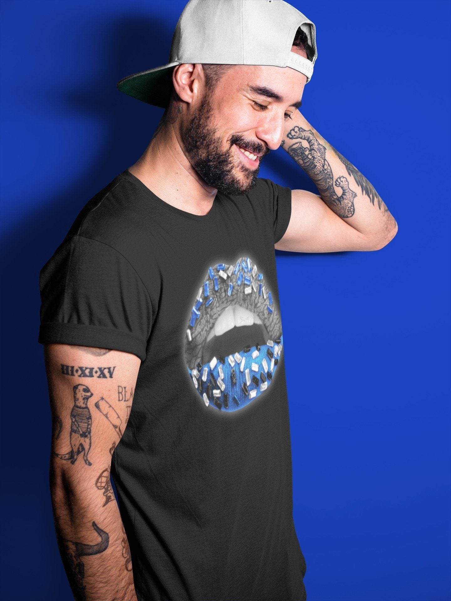 Lips Jewel Unisex Tops - Air Jordan 3 Racer Blue