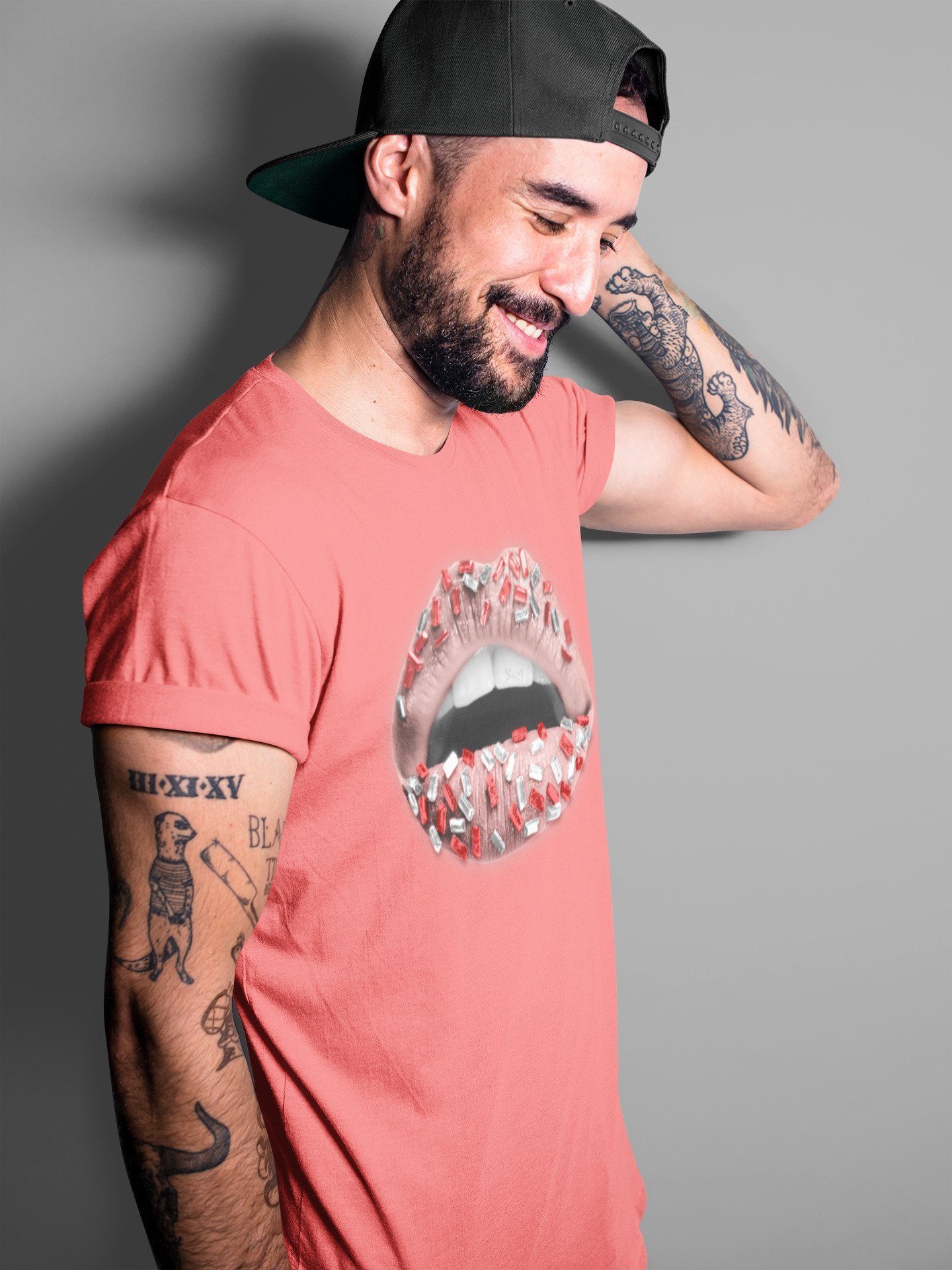 Lips Jewel Unisex Tops - Air Jordan 3 Rust Pink