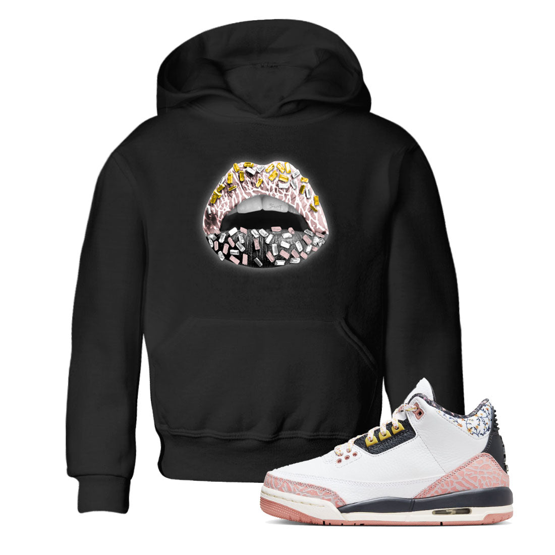 Lips Jewel snkmatch Tees Kids - Air Jordan 3 Vintage Floral