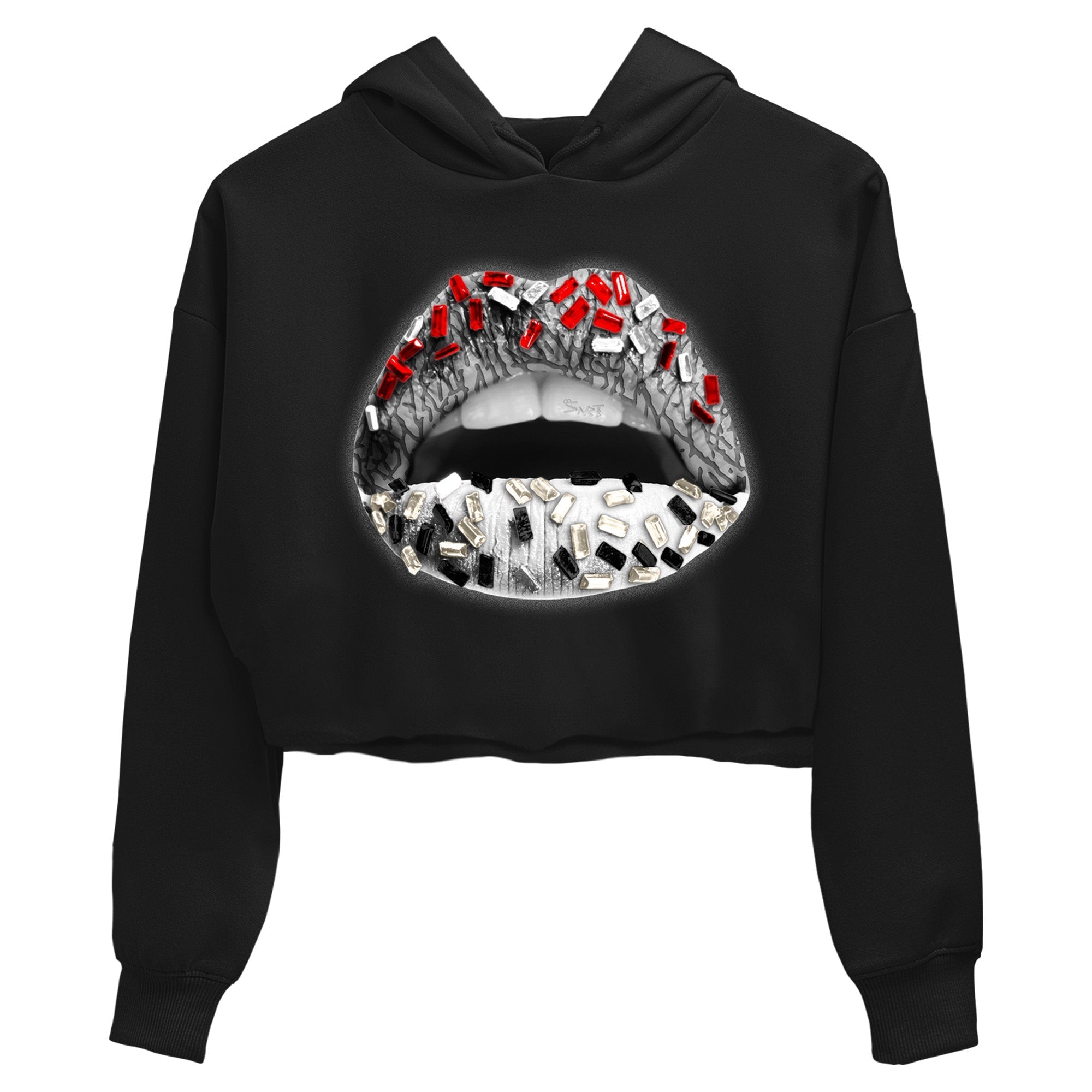 Lips Jewel Women's Tops - Air Jordan 3 White Cement