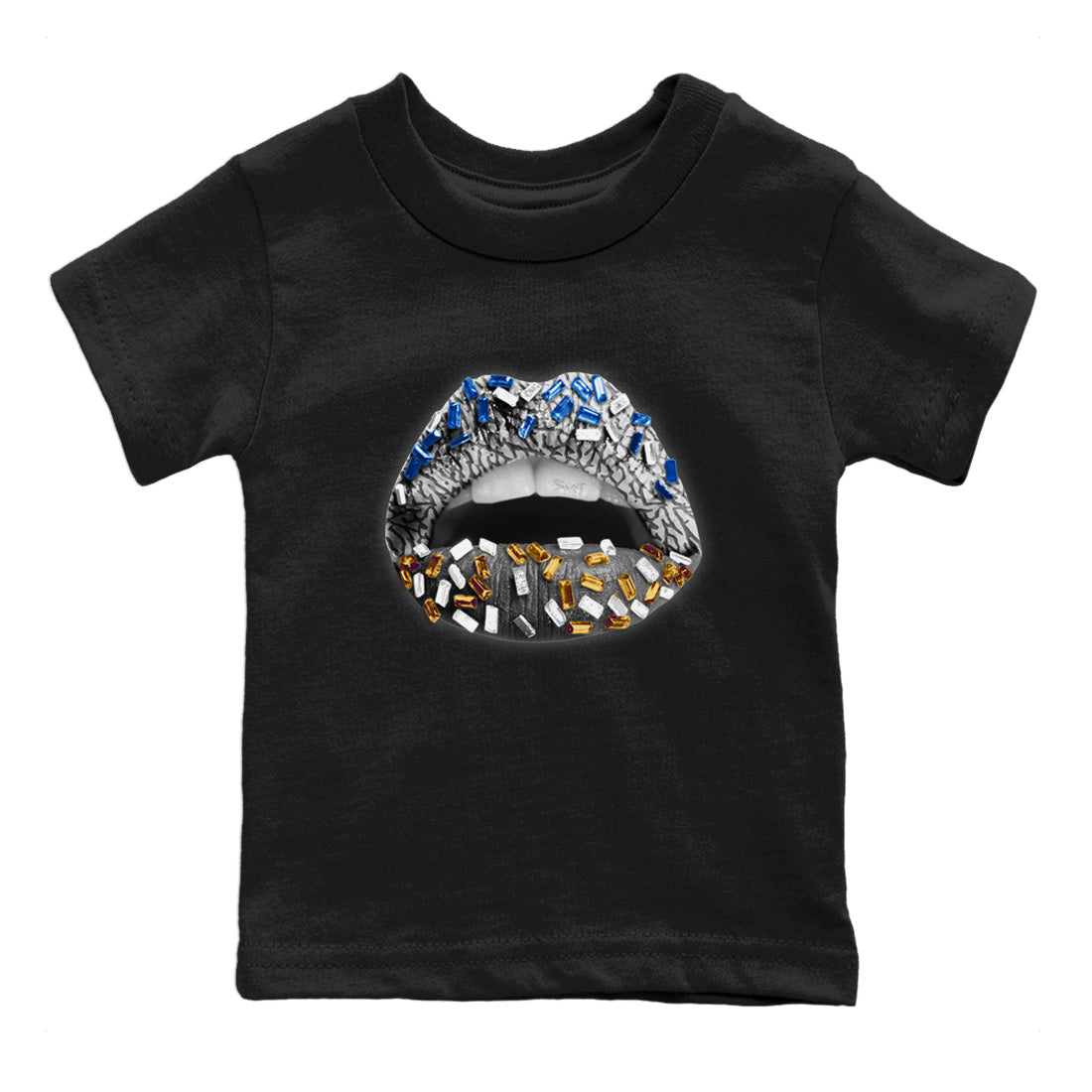 Lips Jewel Kids Tops - Air Jordan 3 Wizards