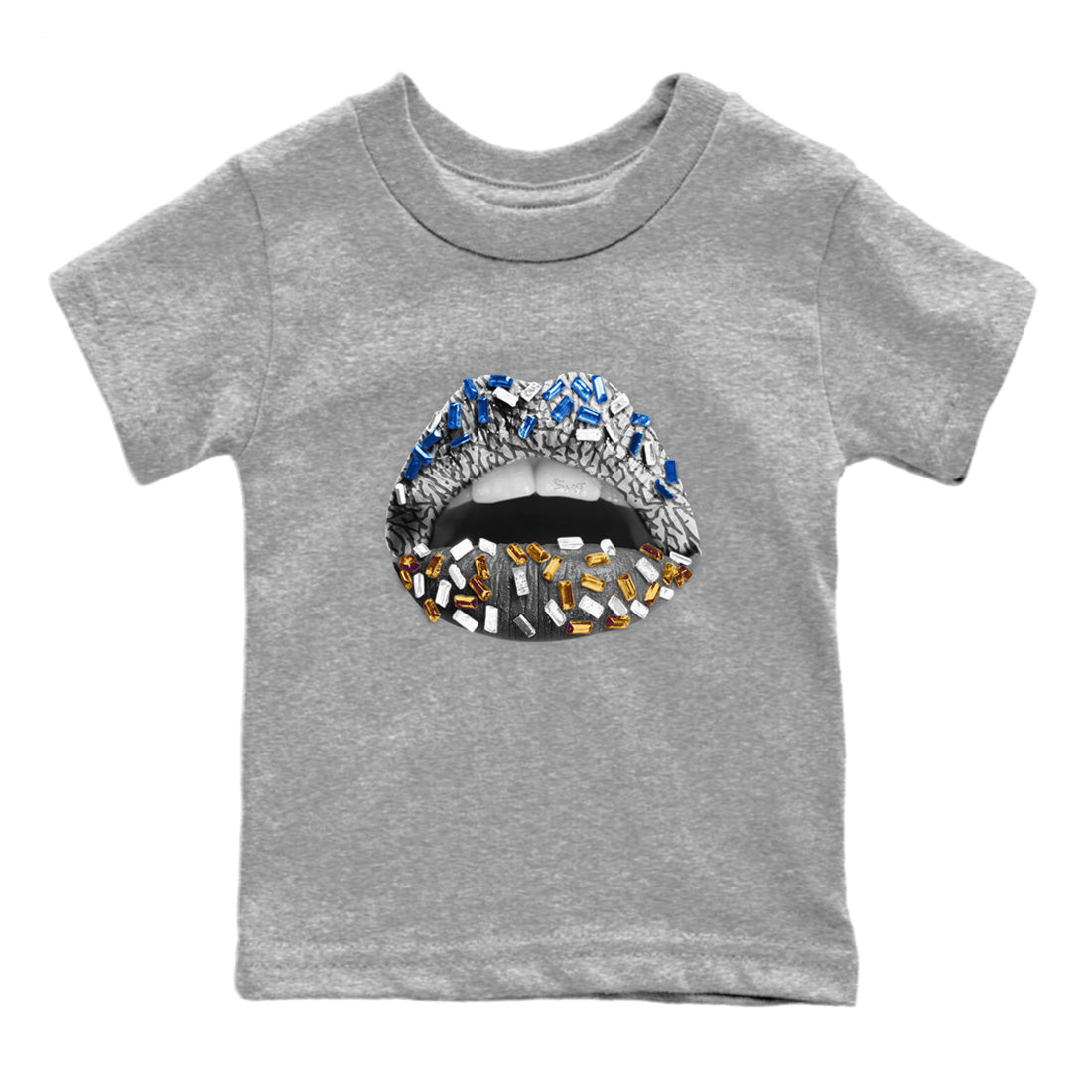 Lips Jewel Kids Tops - Air Jordan 3 Wizards