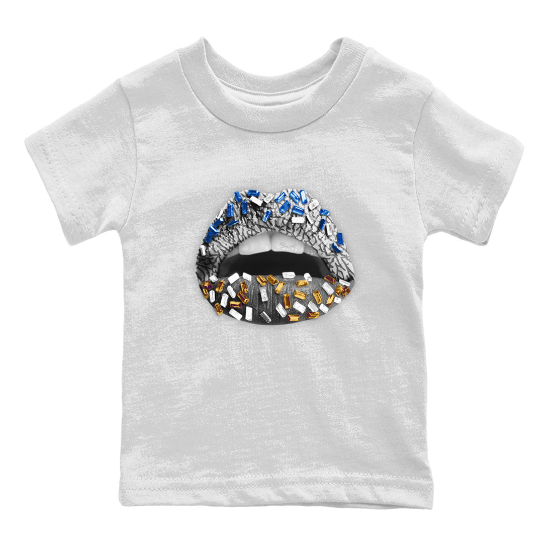 Lips Jewel Kids Tops - Air Jordan 3 Wizards