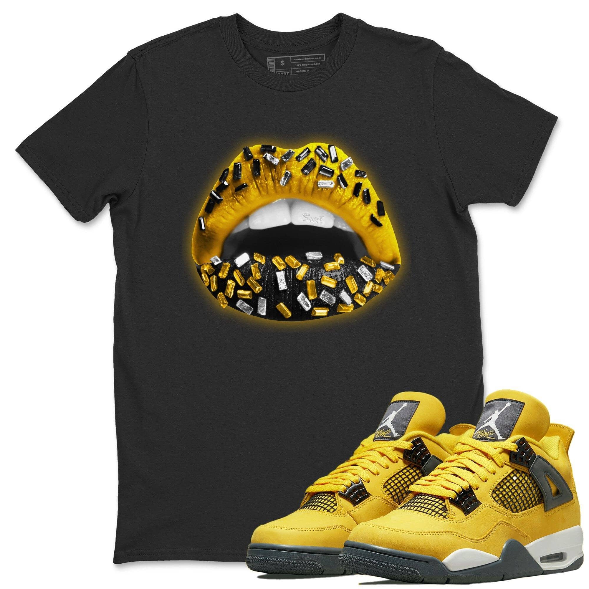 Lips Jewel Unisex Tops - Air Jordan 4 Lightning