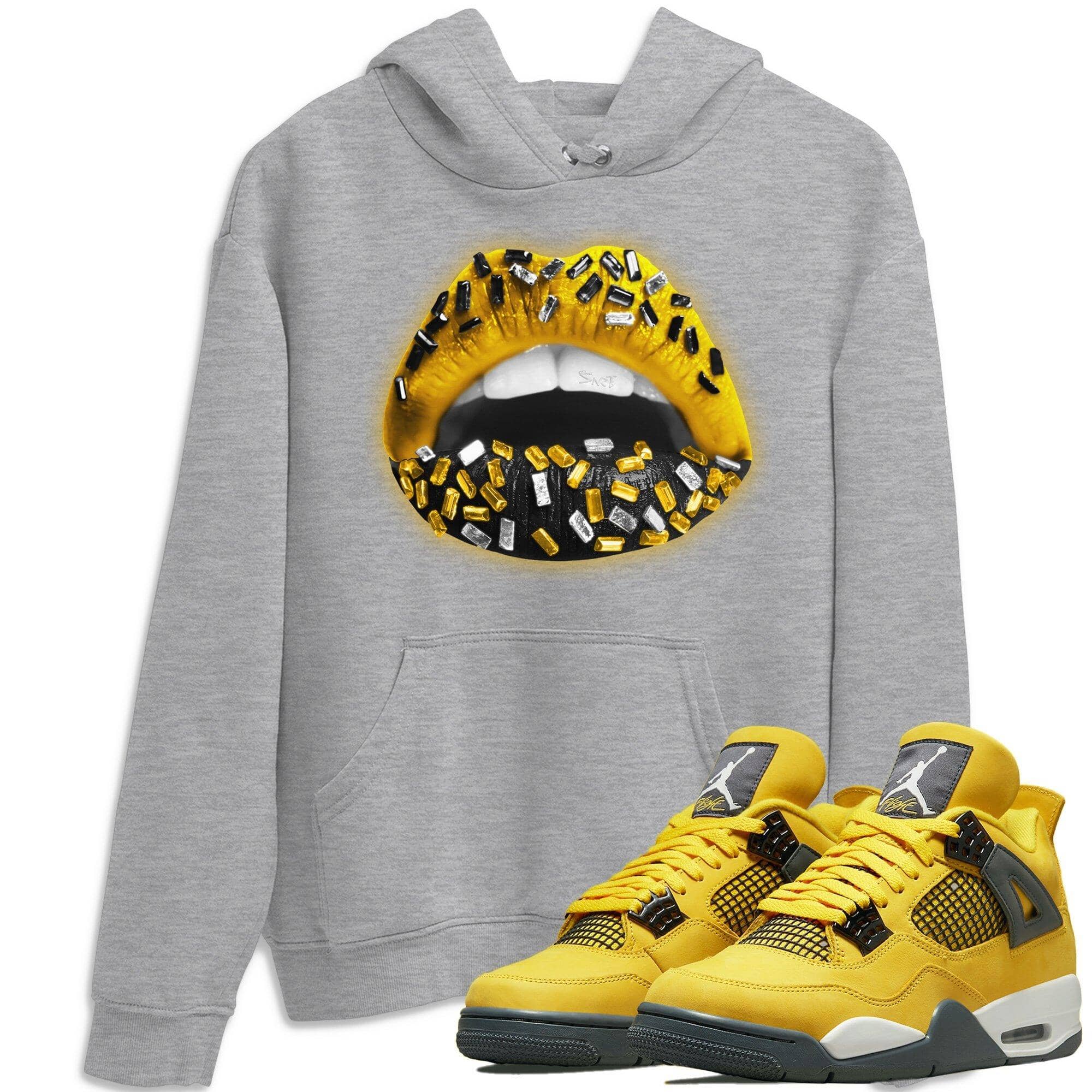 Lips Jewel Unisex Tops - Air Jordan 4 Lightning
