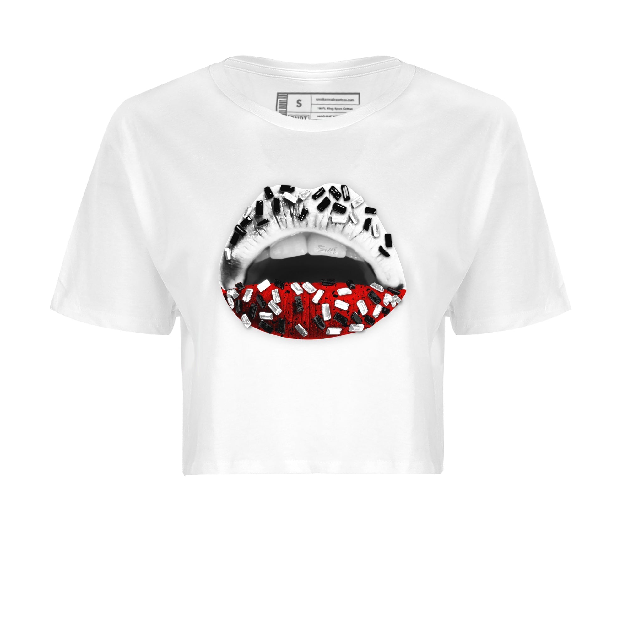 Lips Jewel Women's Tops - Air Jordan 4 Red Cement