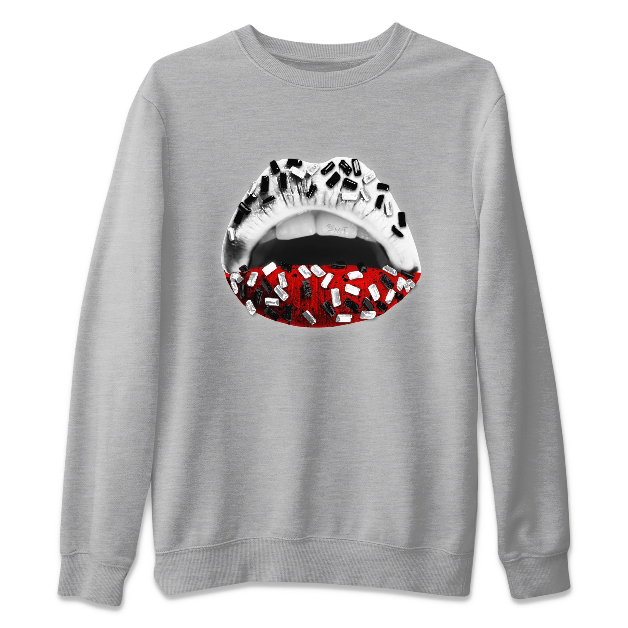 Lips Jewel Unisex Tops - Air Jordan 4 Red Cement