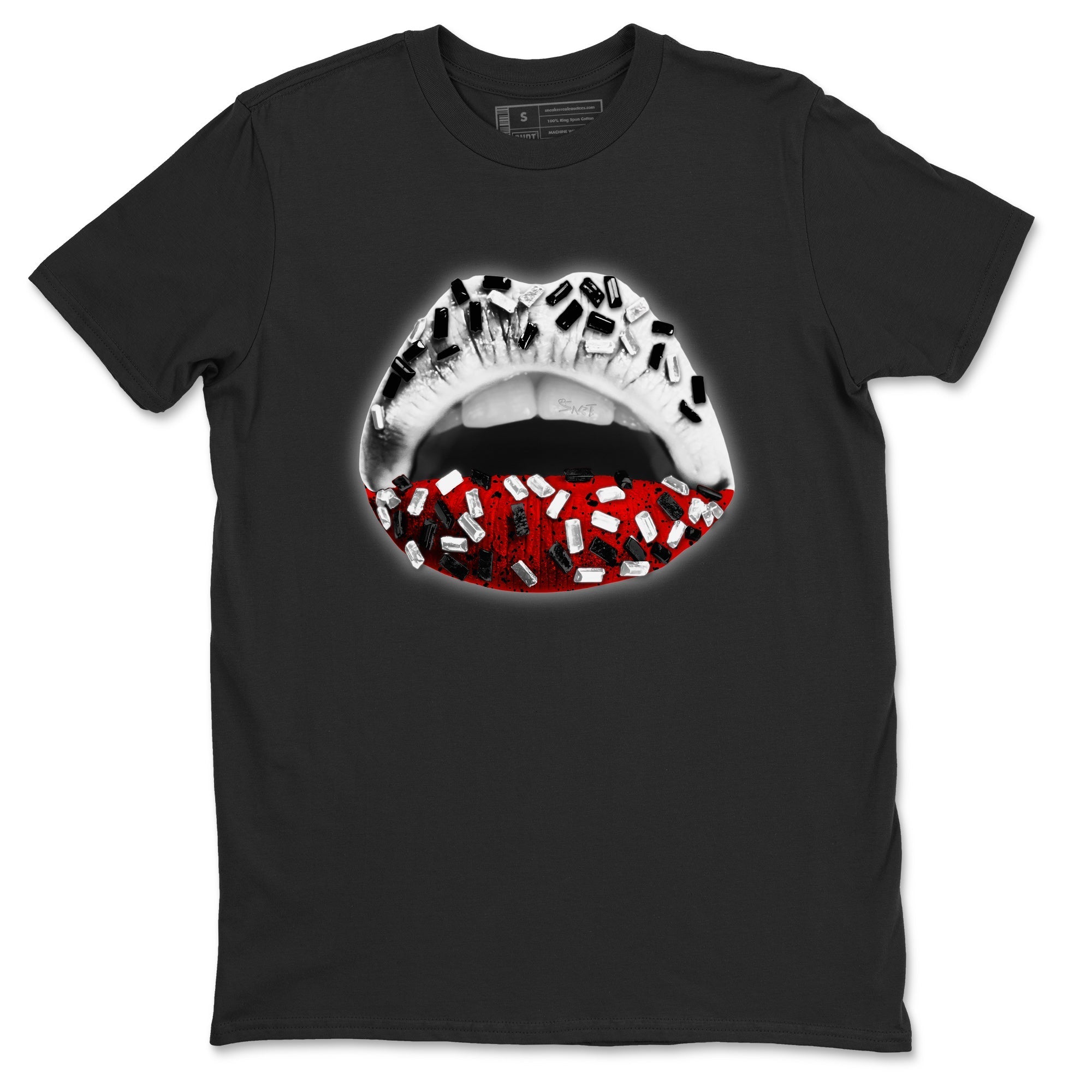Lips Jewel Unisex Tops - Air Jordan 4 Red Cement