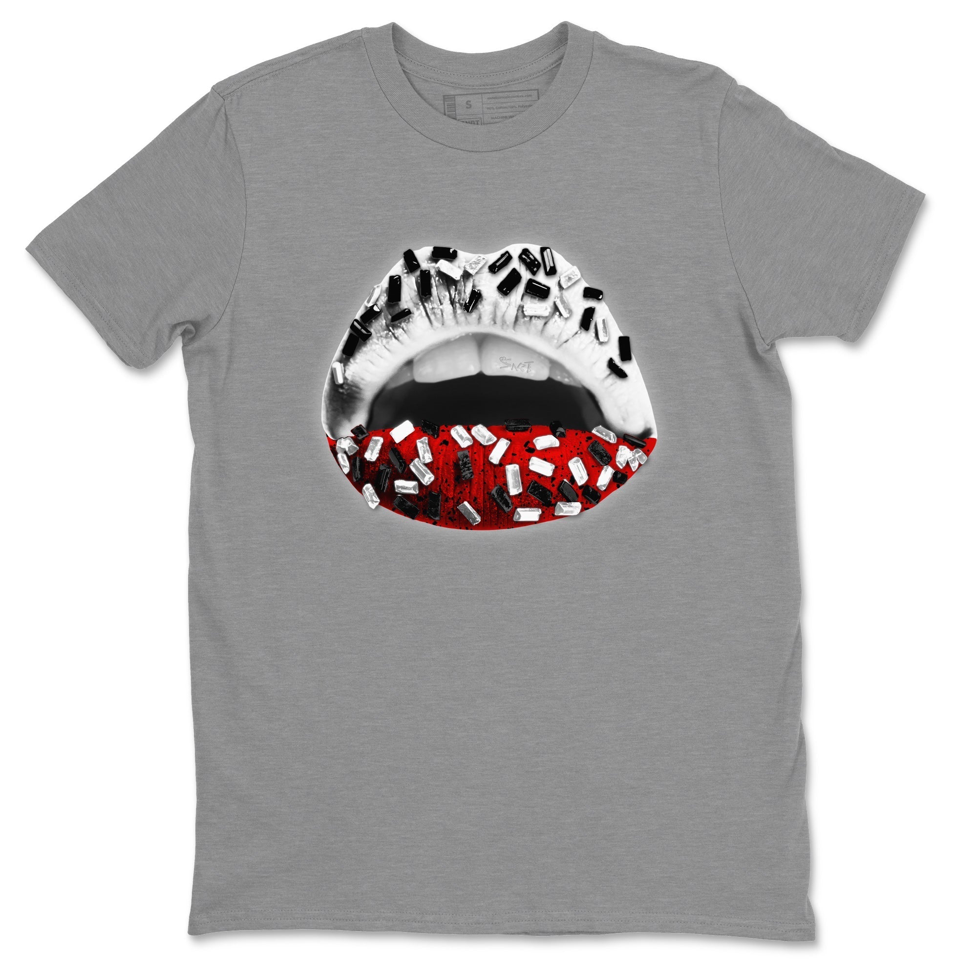 Lips Jewel Unisex Tops - Air Jordan 4 Red Cement