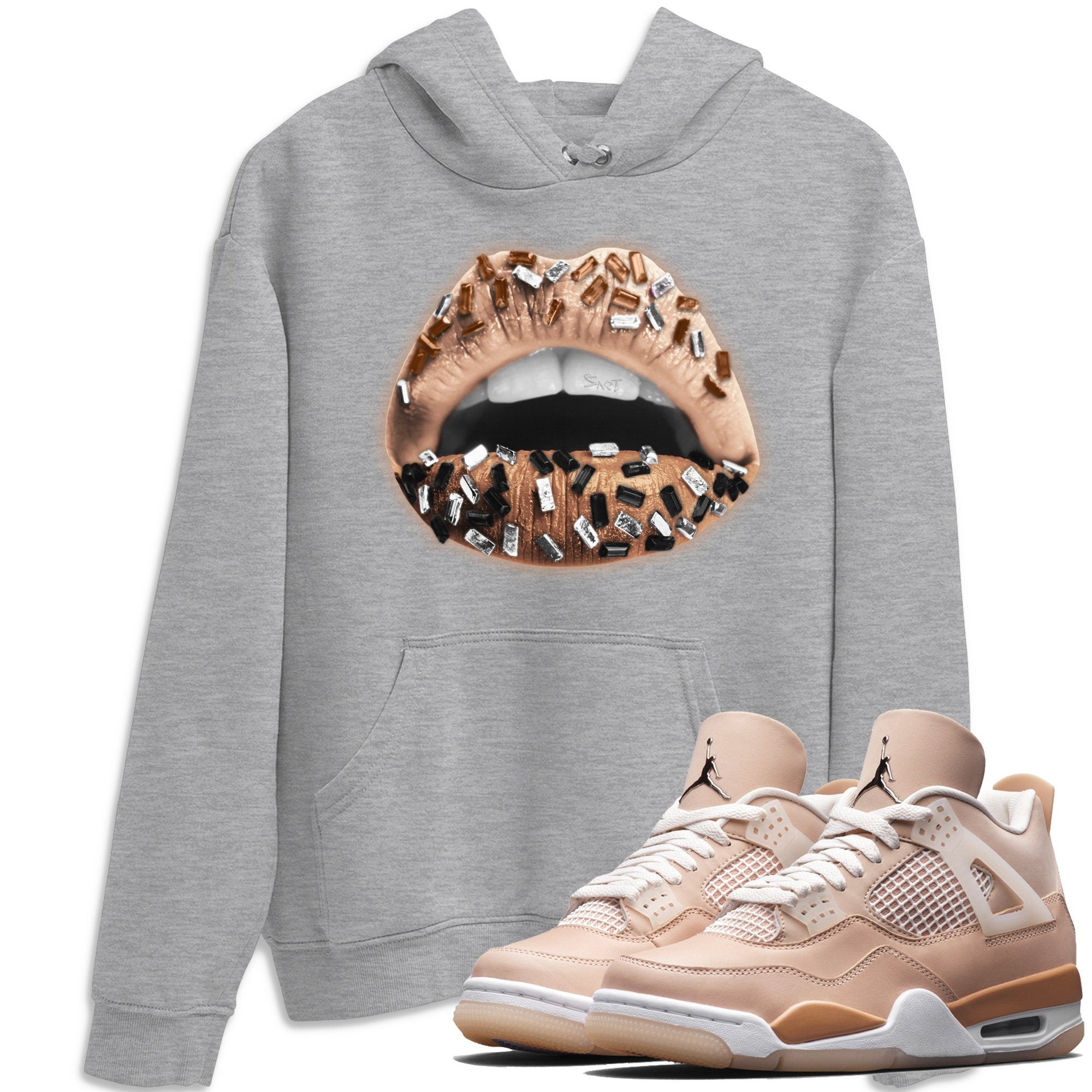 Lips Jewel Unisex Tops - Air Jordan 4 Shimmer