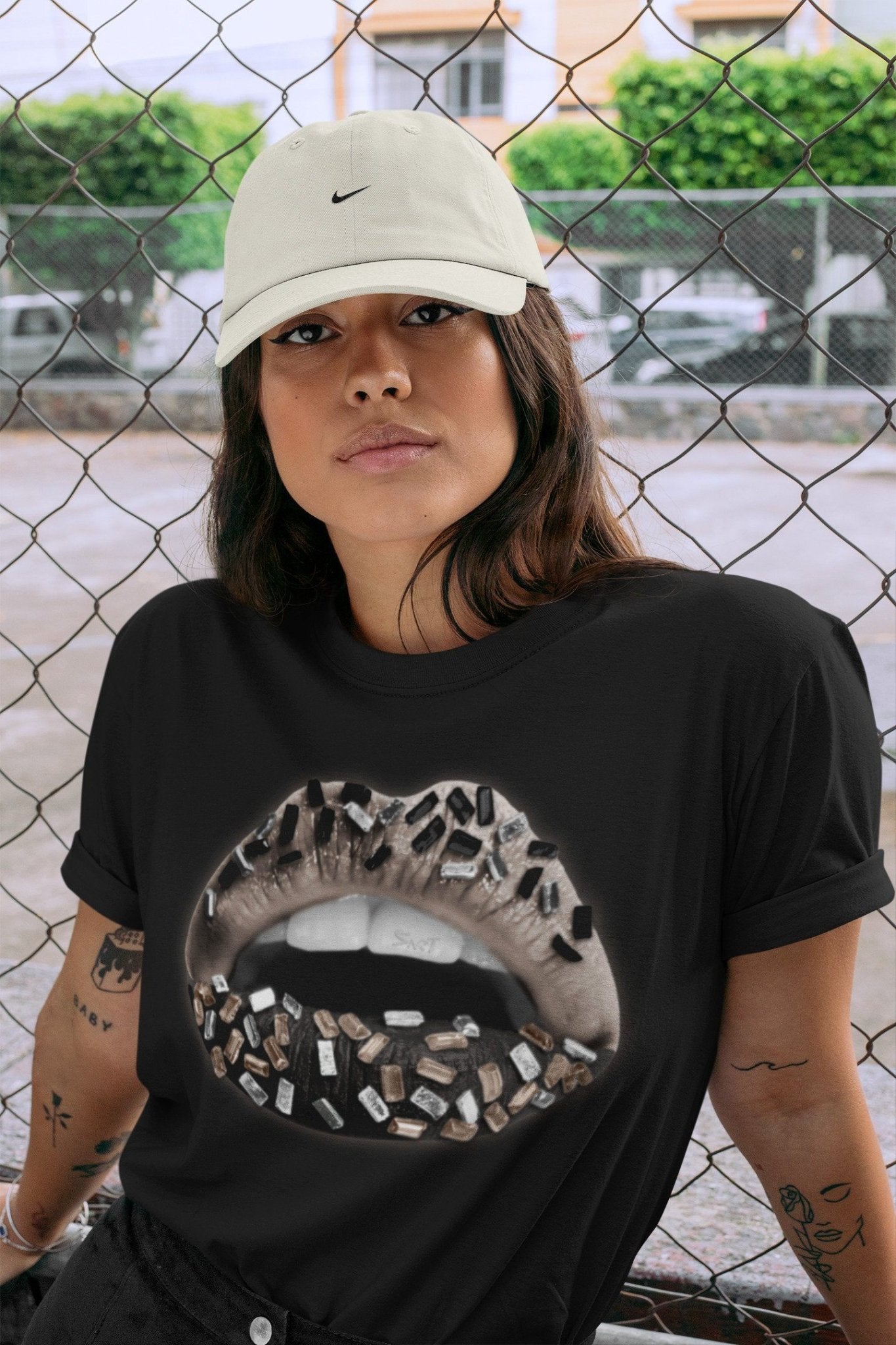 Lips Jewel Unisex Tops - Air Jordan 4 Taupe Haze