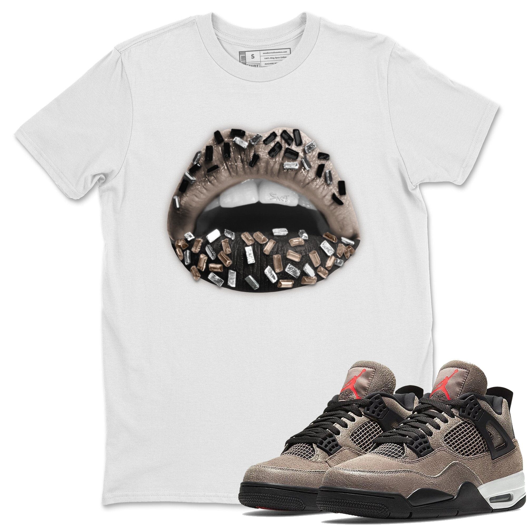 Lips Jewel Unisex Tops - Air Jordan 4 Taupe Haze