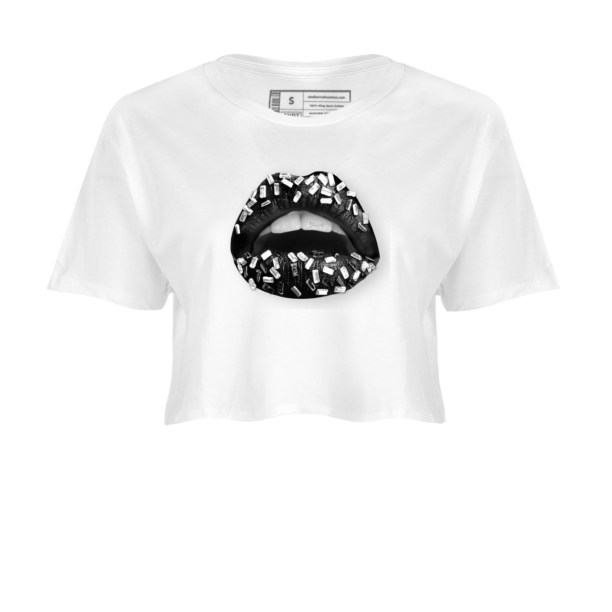 Lips Jewel snkmatch Women's Top - Air Jordan 4 White Thunder