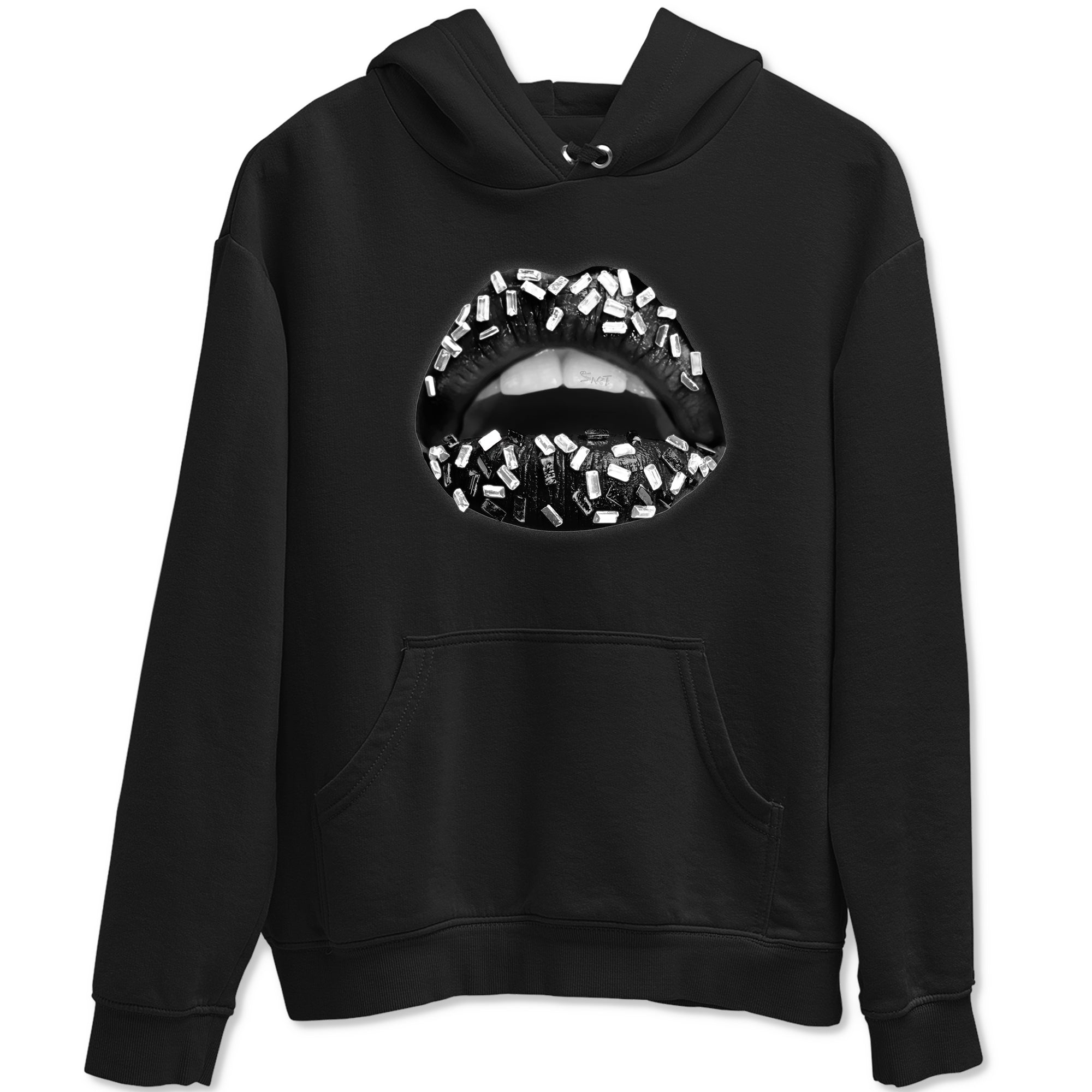 Lips Jewel snkmatch Tees - Air Jordan 4 White Thunder