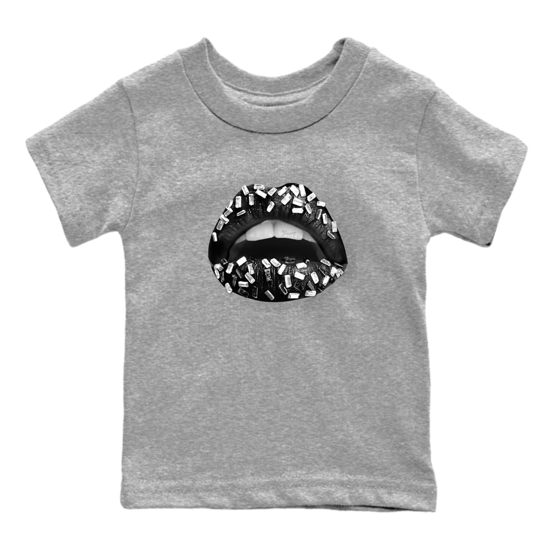 Lips Jewel snkmatch Tees Kids - Air Jordan 4 White Thunder