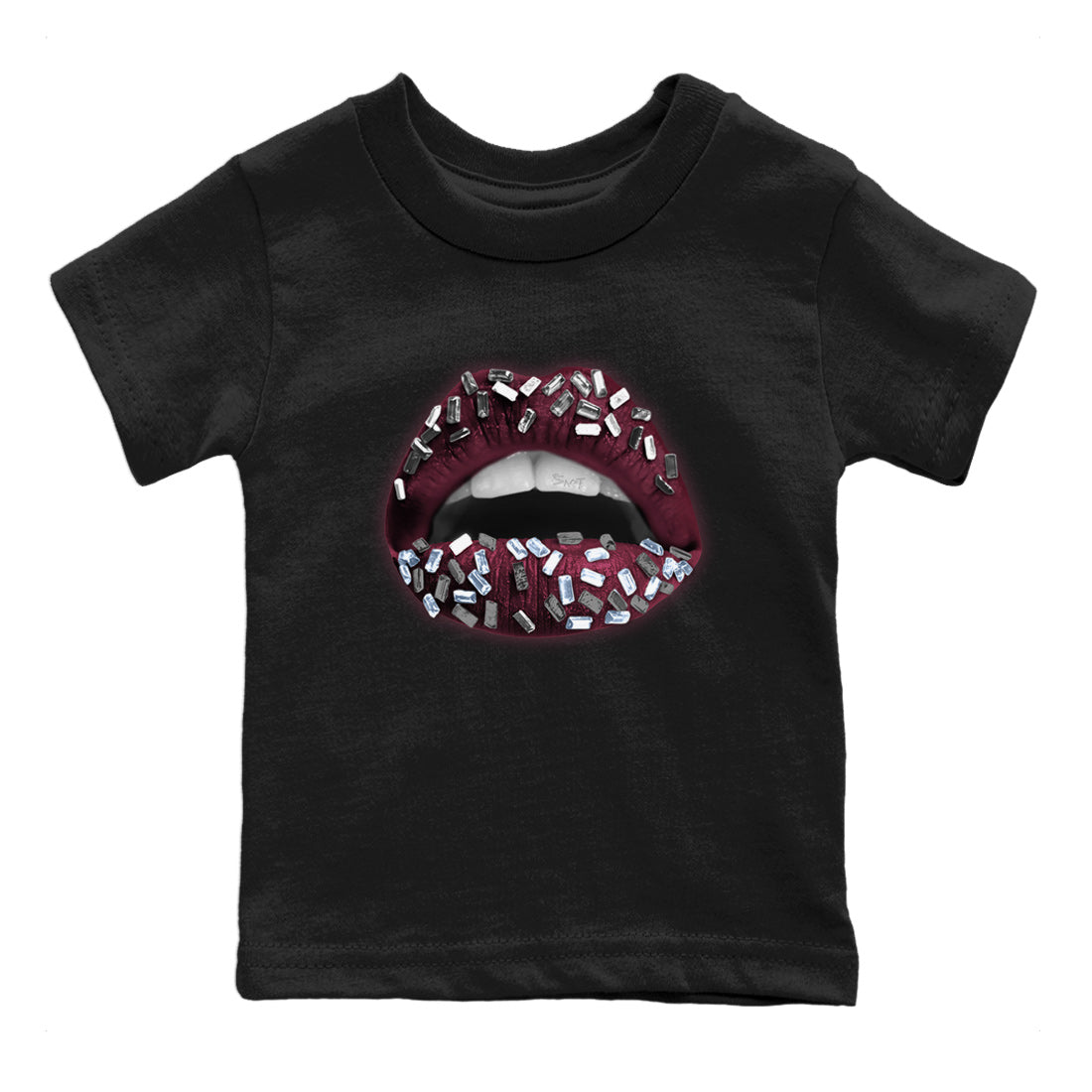 Lips Jewel Kids Tops - Air Jordan 5 Burgundy