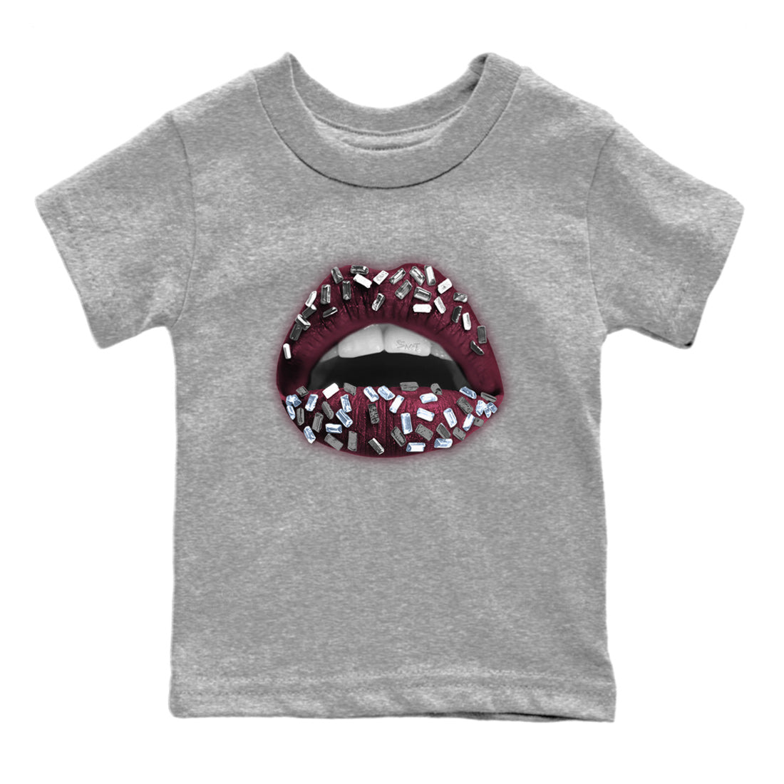 Lips Jewel Kids Tops - Air Jordan 5 Burgundy