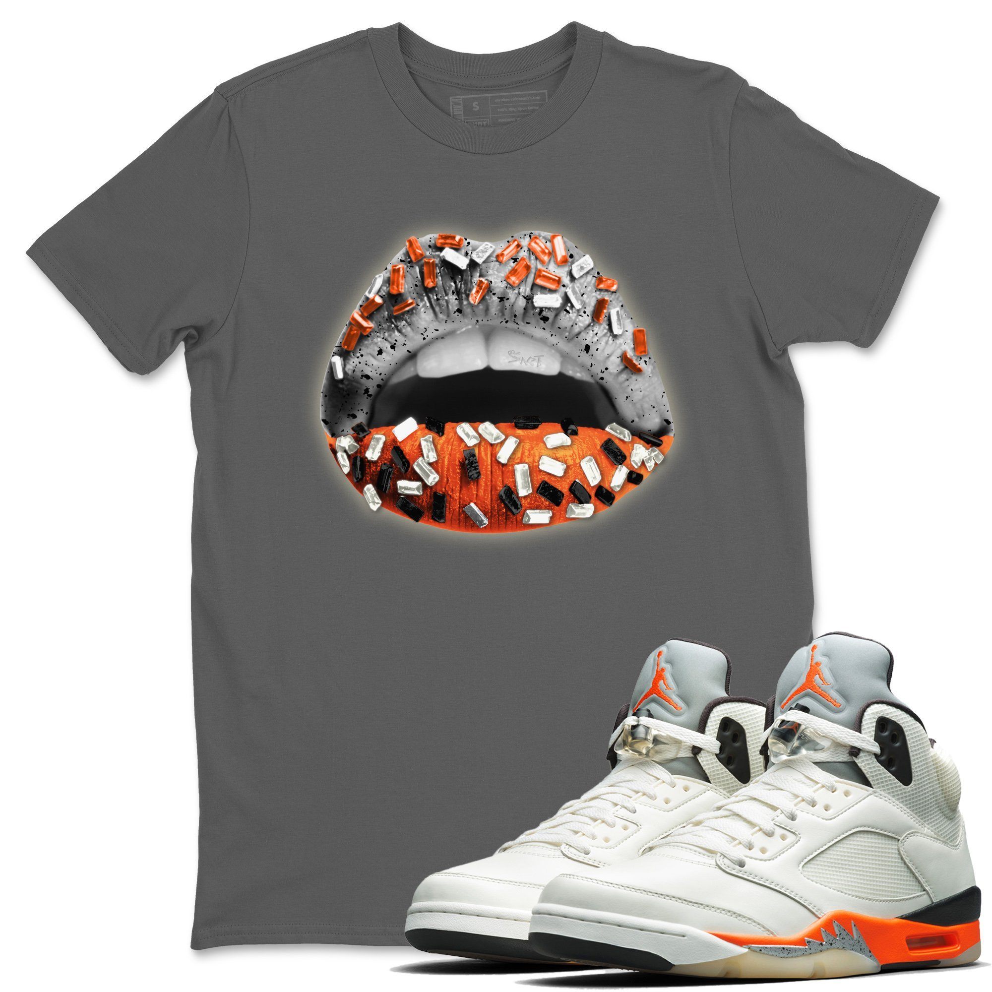 Lips Jewel Unisex Tops - Air Jordan 5 Shattered Backboard