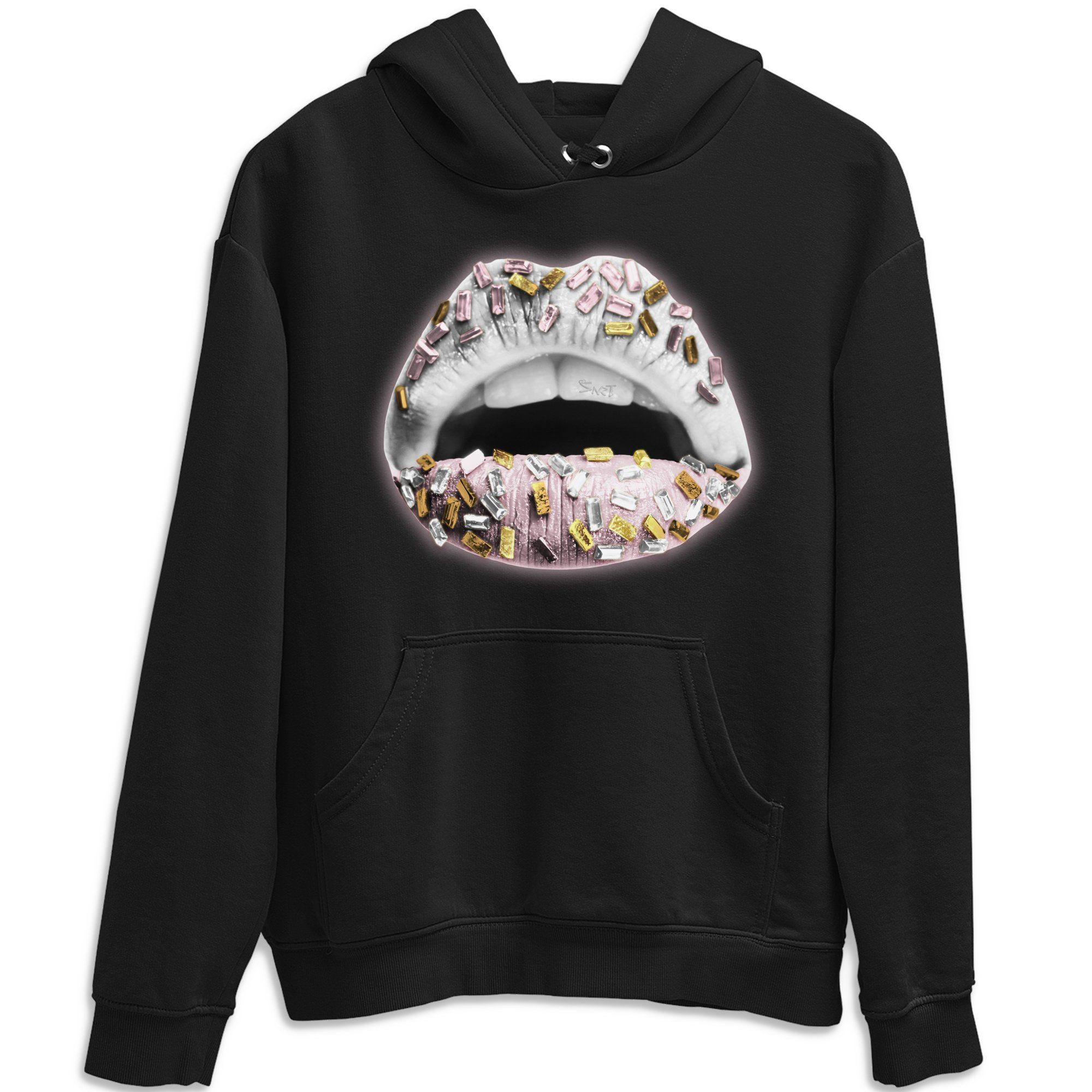 Lips Jewel Unisex Tops - Air Jordan 6 Gold Hoops