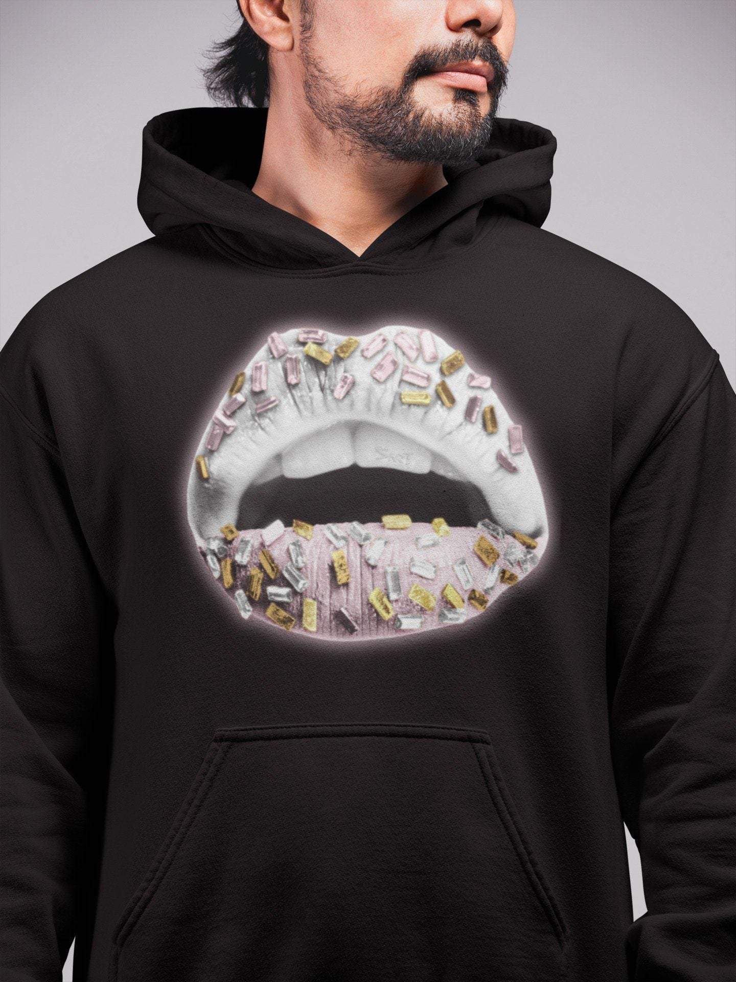 Lips Jewel Unisex Tops - Air Jordan 6 Gold Hoops