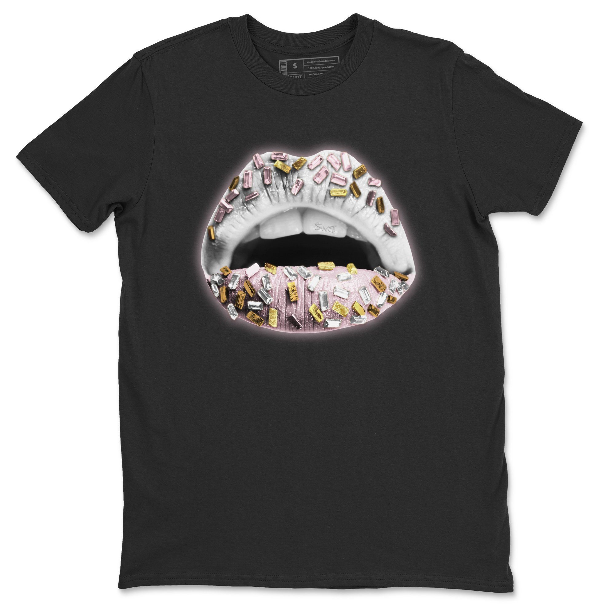 Lips Jewel Unisex Tops - Air Jordan 6 Gold Hoops