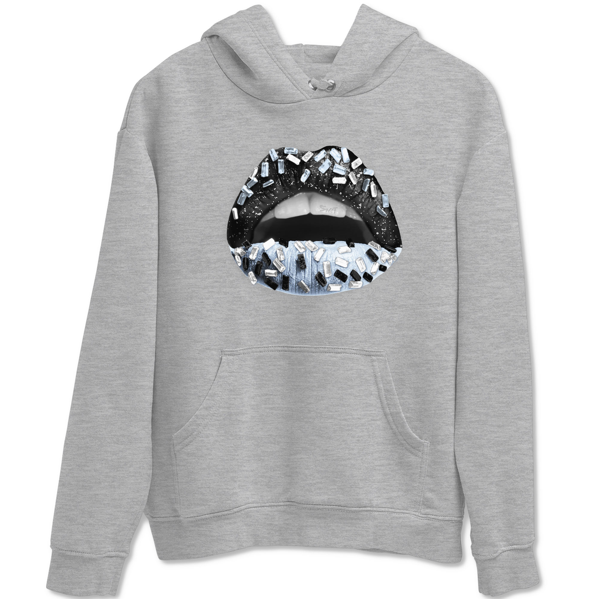 Lips Jewel snkmatch Tees - Air Jordan 6 White Black