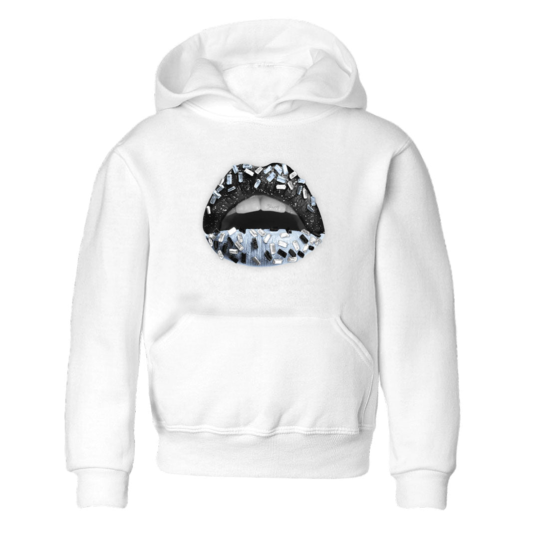 Lips Jewel snkmatch Tees Kids - Air Jordan 6 White Black