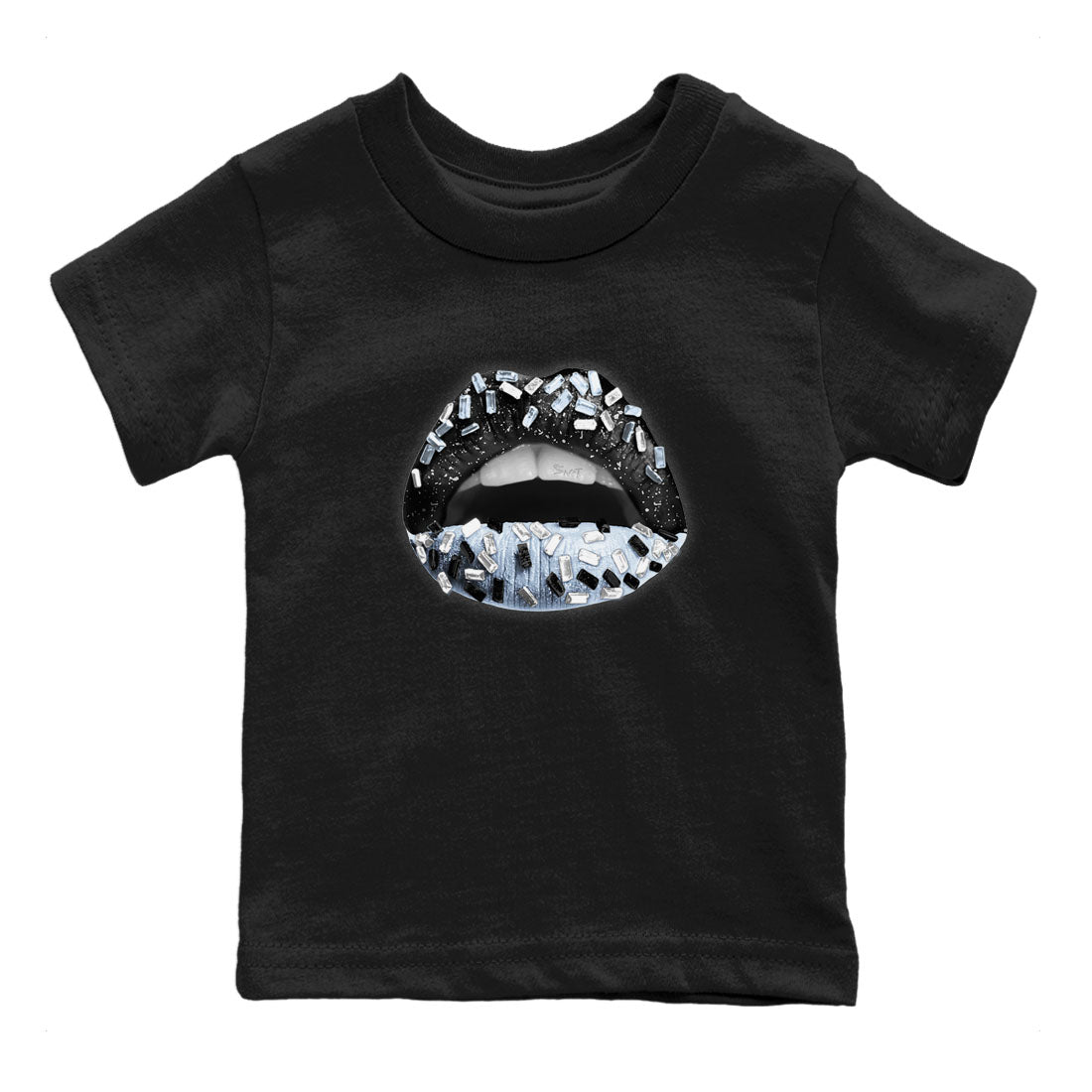 Lips Jewel snkmatch Tees Kids - Air Jordan 6 White Black
