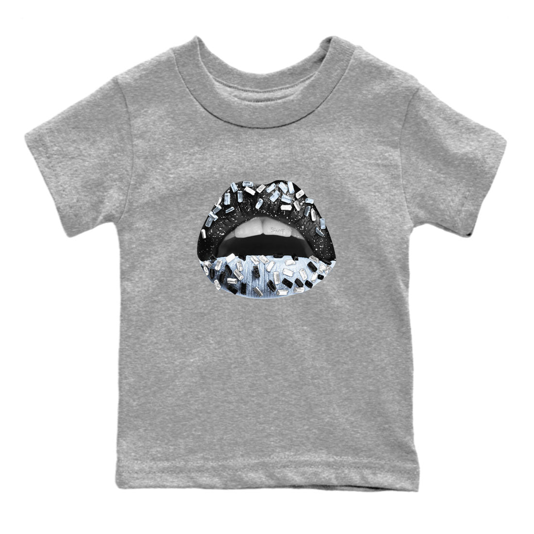 Lips Jewel snkmatch Tees Kids - Air Jordan 6 White Black