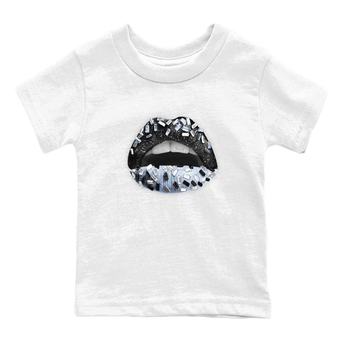 Lips Jewel snkmatch Tees Kids - Air Jordan 6 White Black