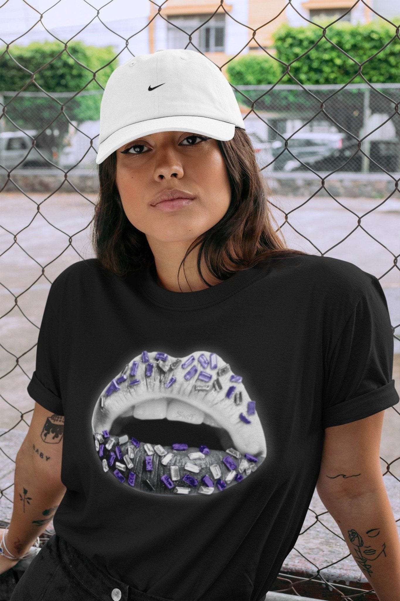 Lips Jewel Unisex Tops - Air Jordan 7 Flint