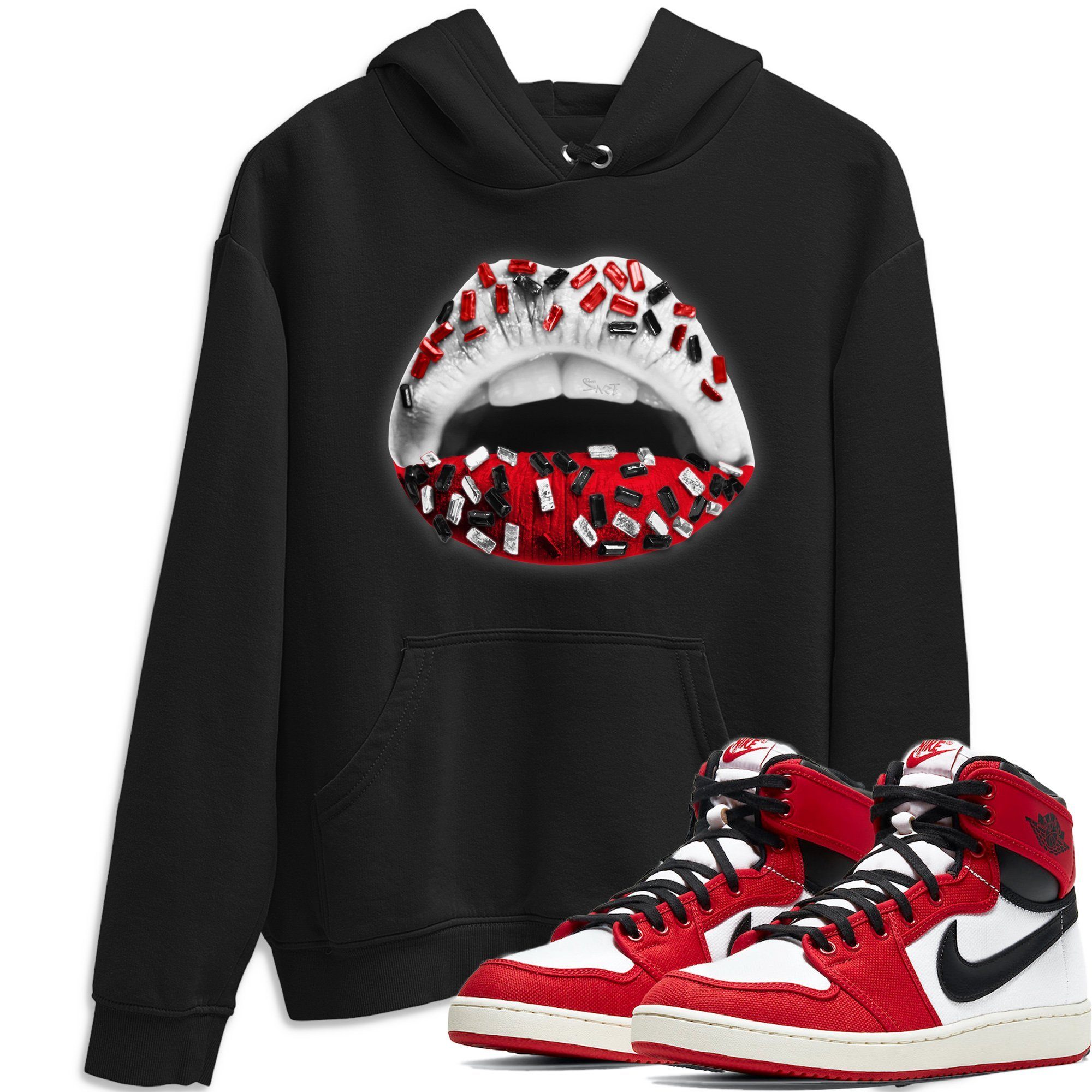 Lips Jewel Unisex Tops - Air Jordan 1 Chicago