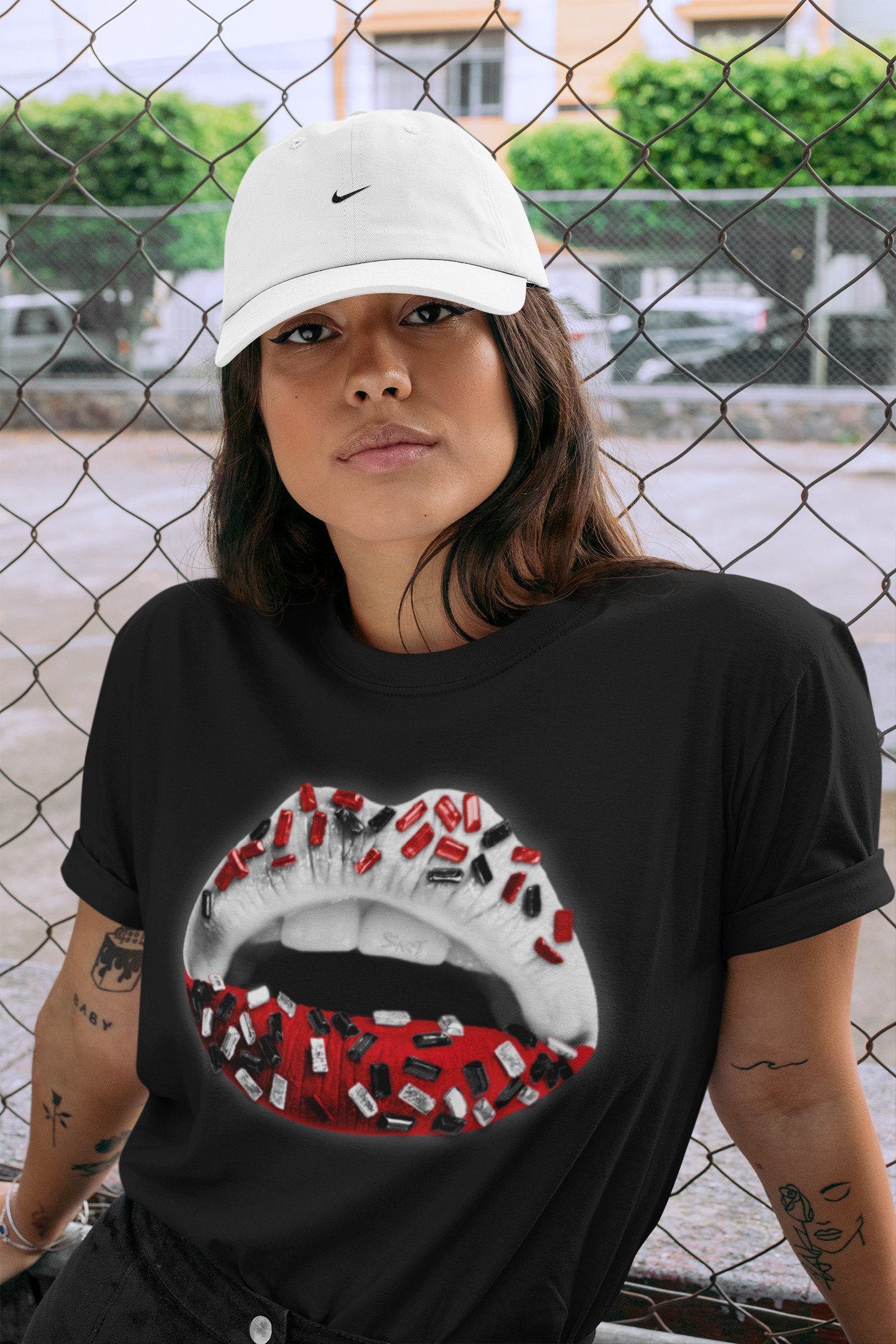 Lips Jewel Unisex Tops - Air Jordan 1 Chicago