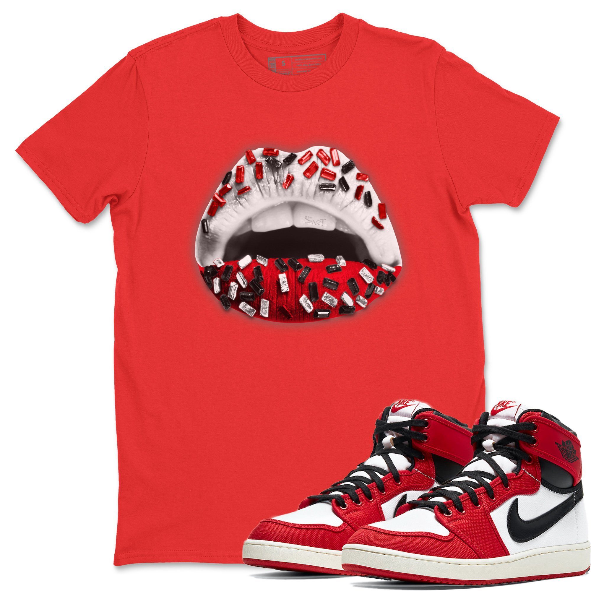 Lips Jewel Unisex Tops - Air Jordan 1 Chicago