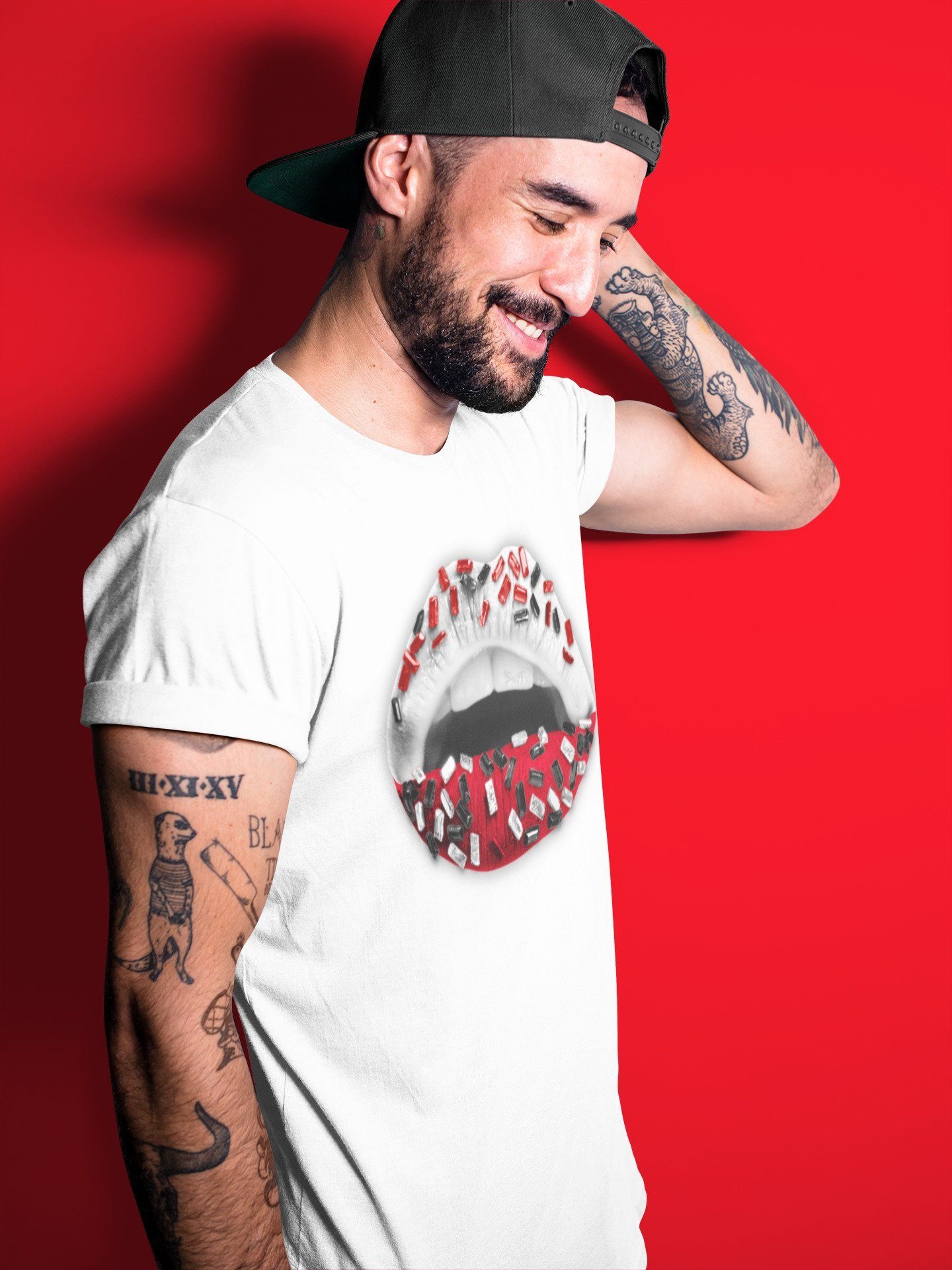 Lips Jewel Unisex Tops - Air Jordan 1 Chicago